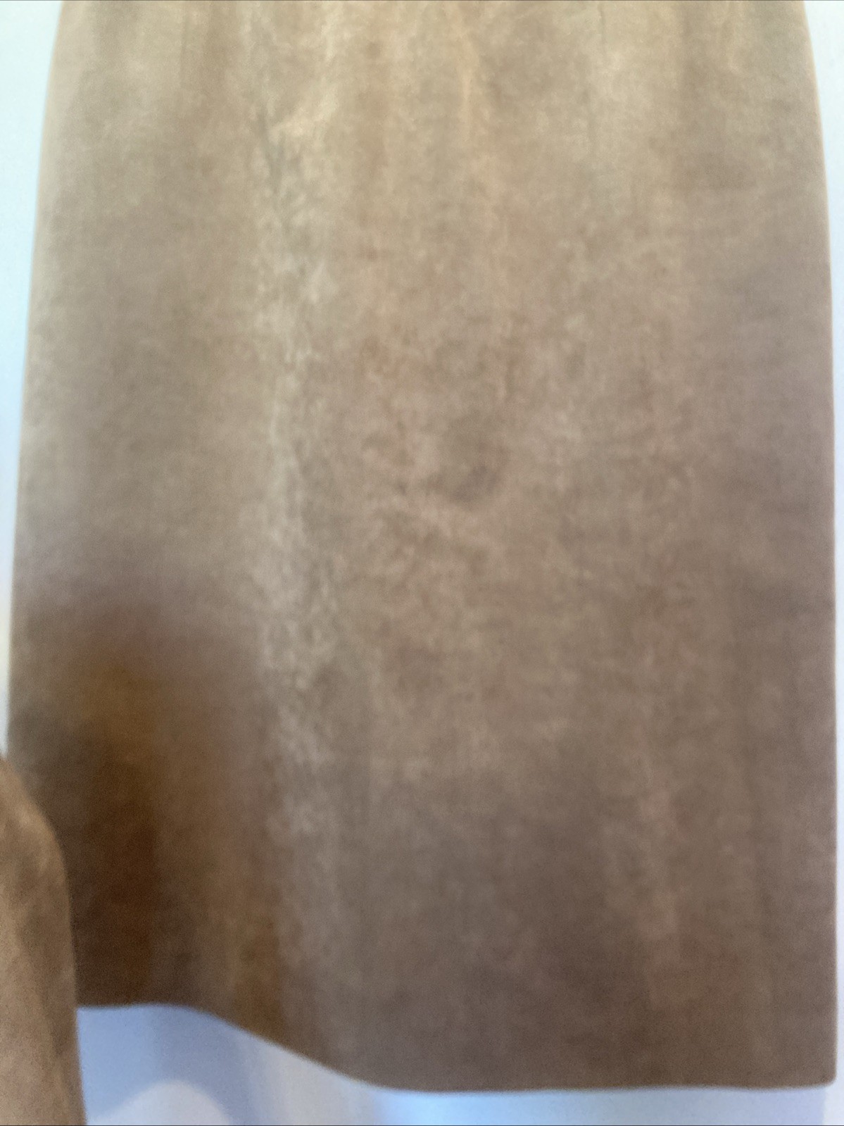 vintage faux suede size 12 brown below knee skirt suit