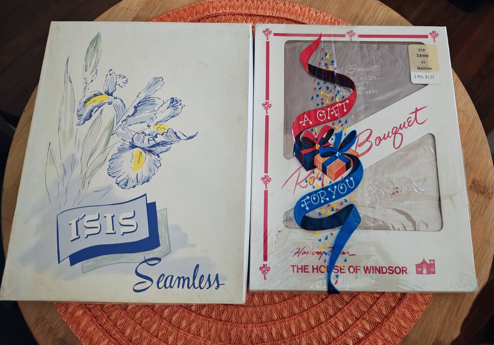 Vintage ISIS Seamless Nylon Stockings Qty 1 & Royal Bouquet Seamless Qty 3 NIB