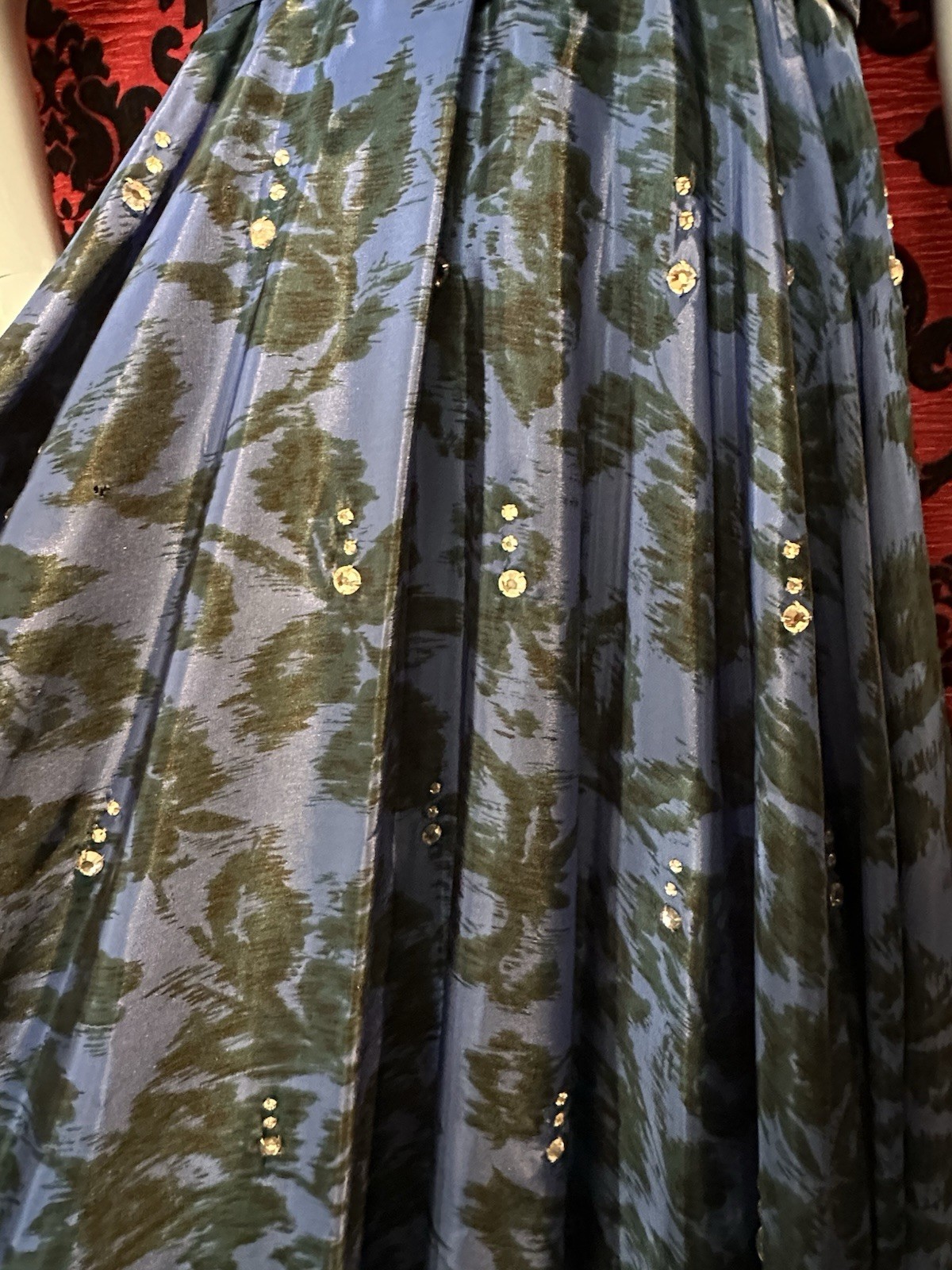 1950s Henry Rosenfeld Rhinestone Circle Party Dress Vintage Pinup Rockabilly