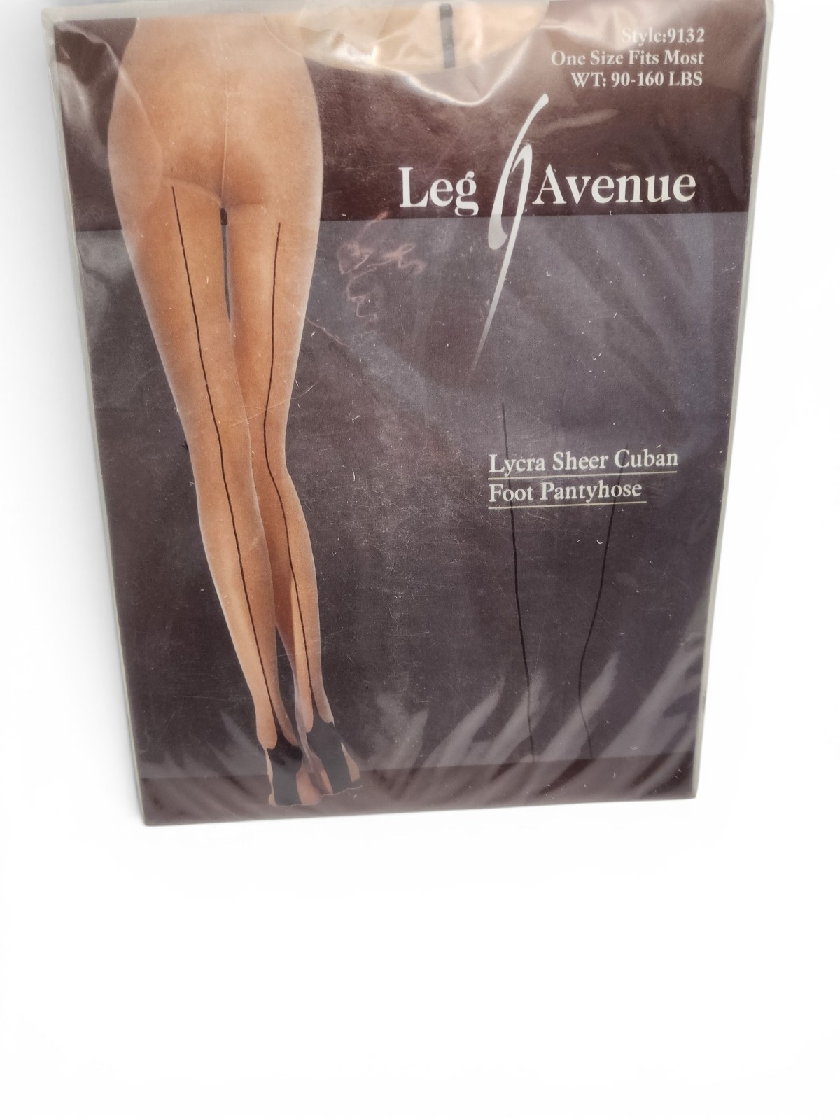 Leg Avenue Cuban Foot Backseam Pantyhose in Nude One Size Style 9132