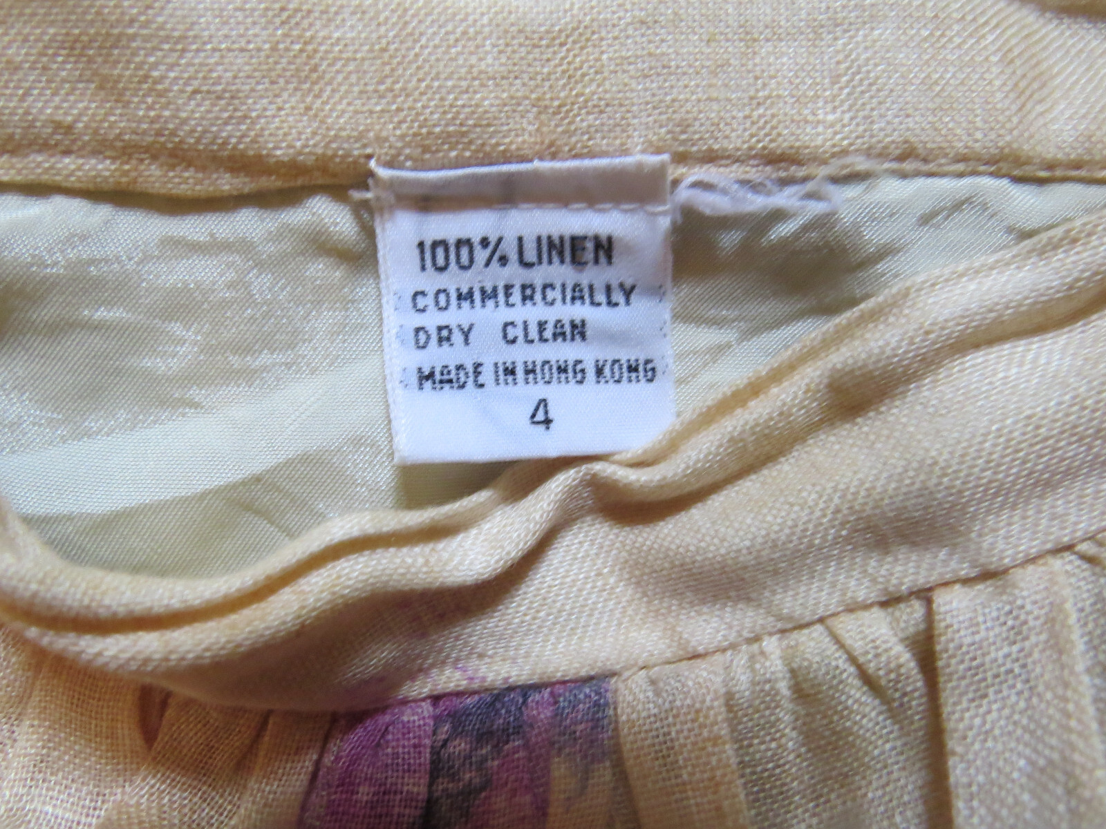 Vintage Hanae Mori Boutique 2 PIECE SZ 4 FINEST LINEN MONEY CAN BUY SEE DESCRIPT