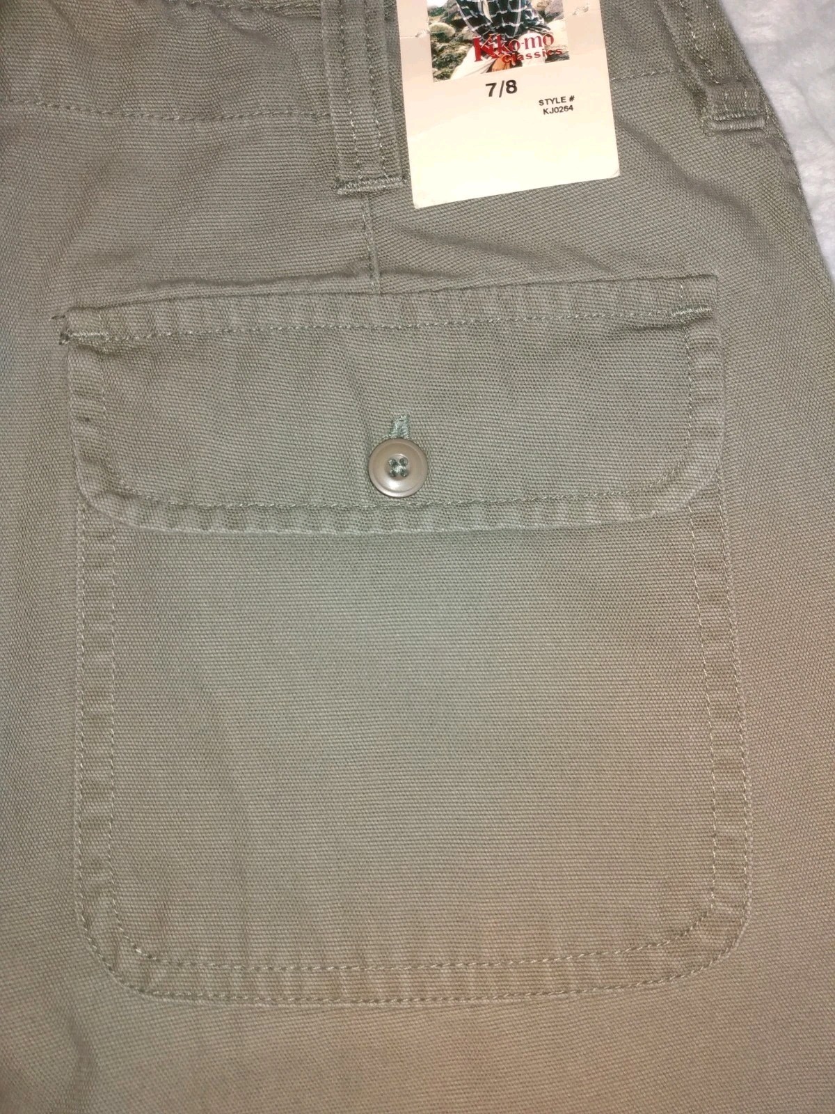 NOS KIKO-MO Classics Women’s 7/8 Olive Utility Denim Pants/Jeans 32×31. Flaw Y2K