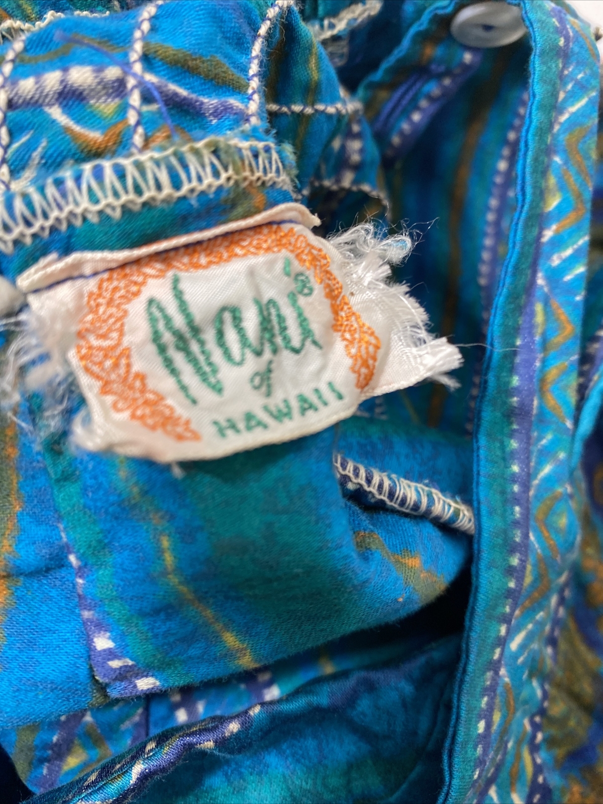 RARE Vintage Nani of Hawaii S/M Swimsuit 40/50’s Cotton Pin-Up Luau Shorts 0257