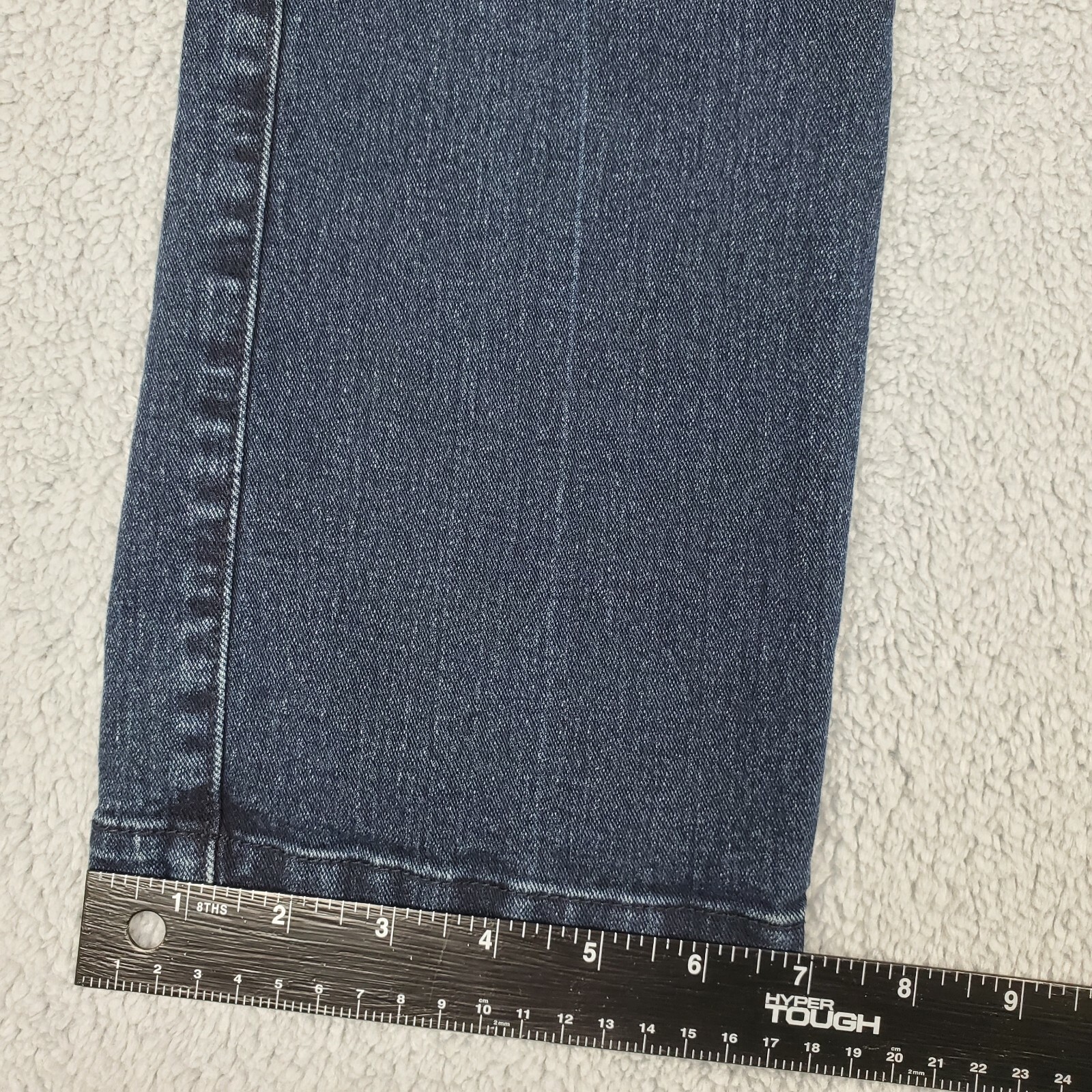 Vtg Women’s High Waist Straight Leg Ankle Jeans Sz 28″x26″ Embroidered Dark Wash