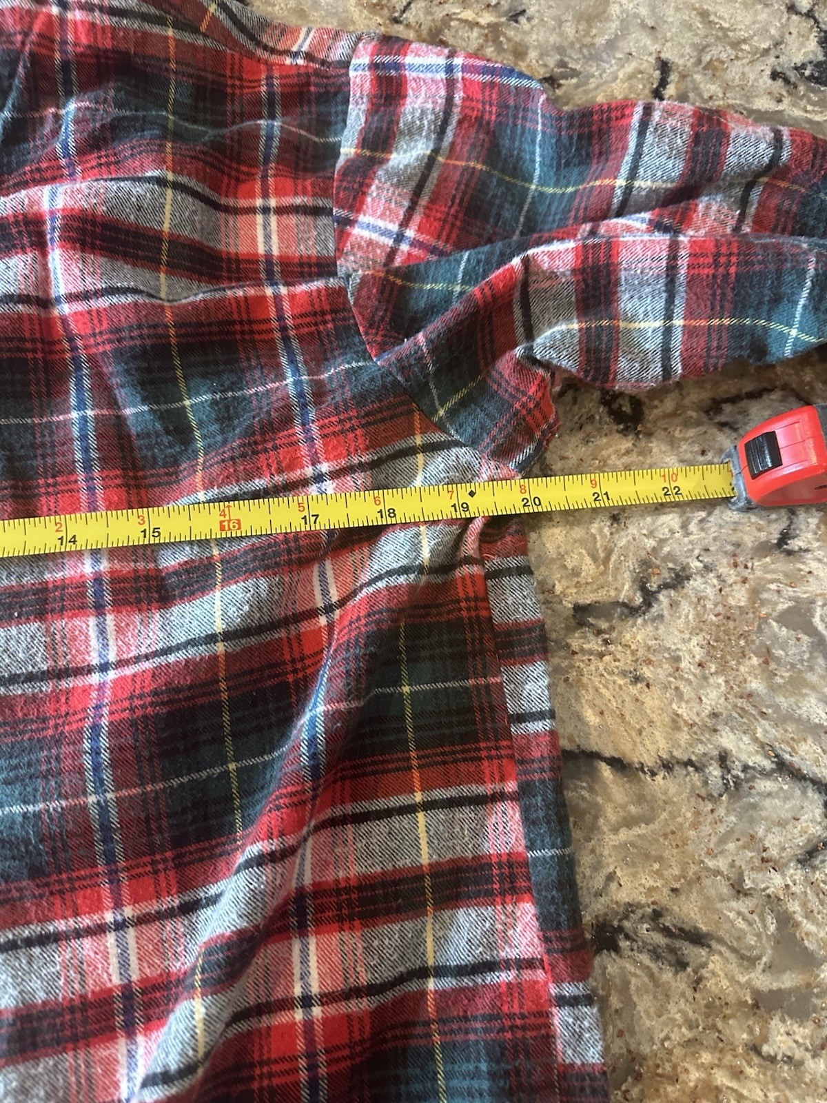 Vintage Esleep Pajams M Plaid Flannel Night Shirt 90’s Sleepwear Christmas PJ’s