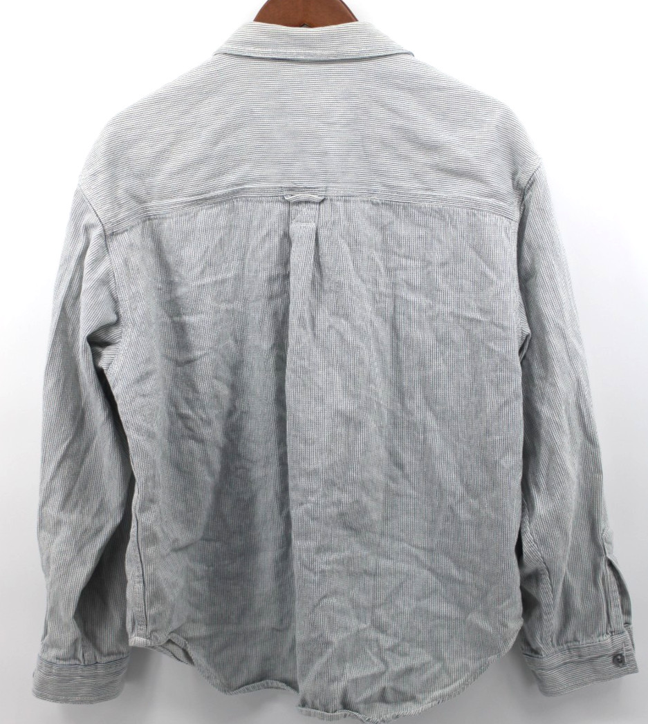 Levi’s Button Up Blue White Stripe Jeans For Women Large Button Down Western