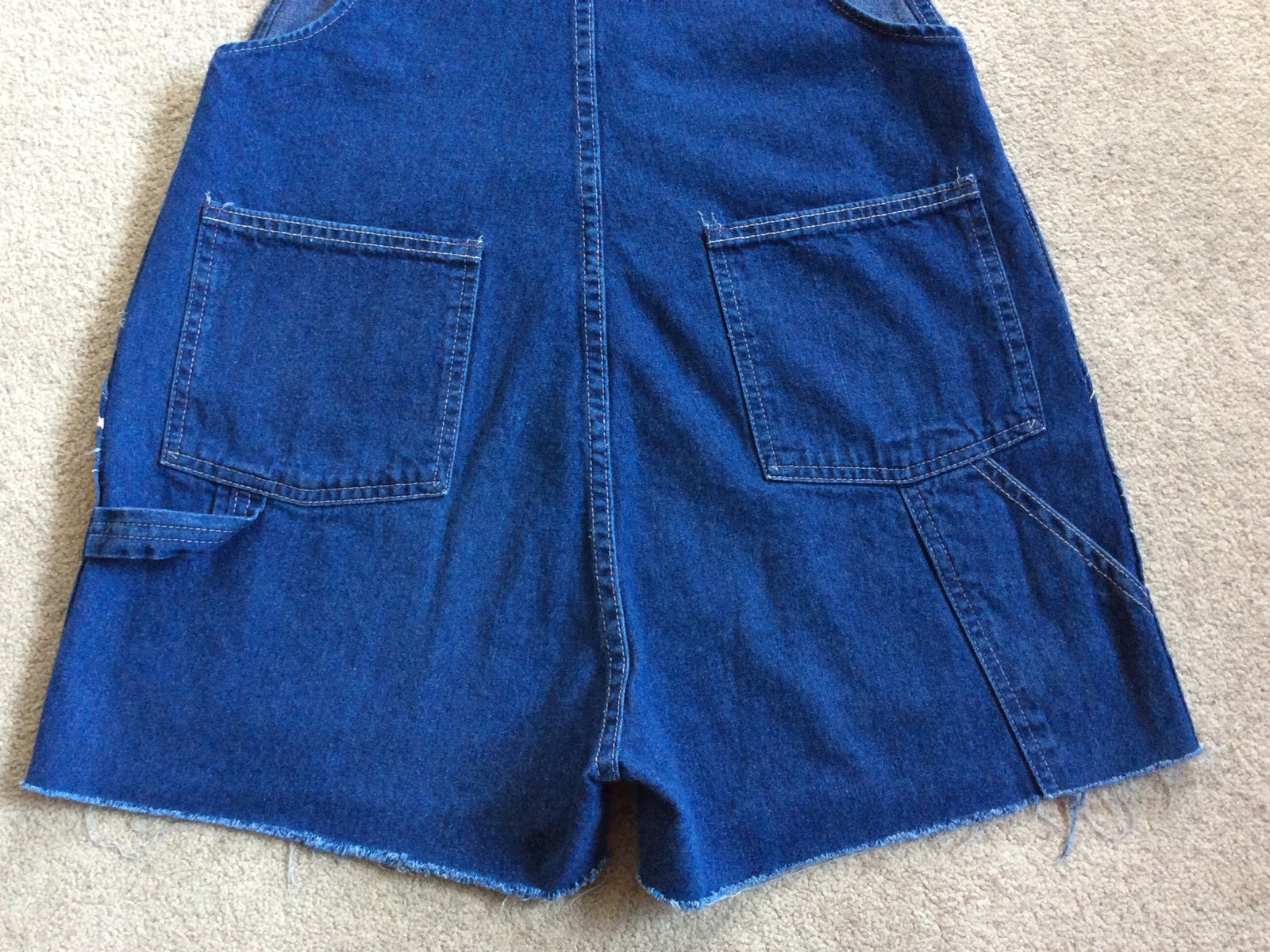 Vintage Oshkosh B’Gosh Vestbak Overalls Jean Cutoff Shorts Size 33/4 Zipper Fly