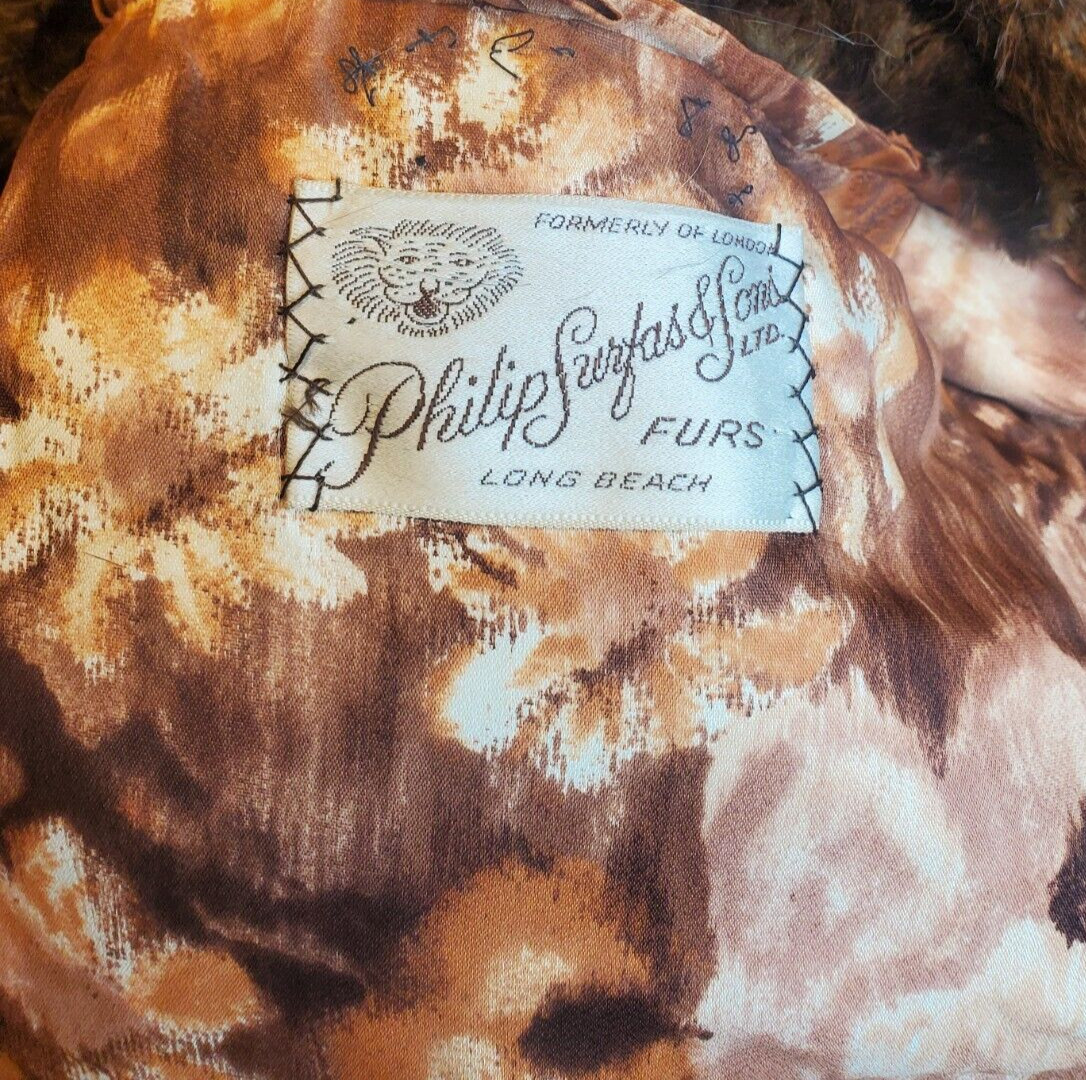 1940s Sable jacket Philip Surfas & Sons-Vintage-split good for crafts/projects/t