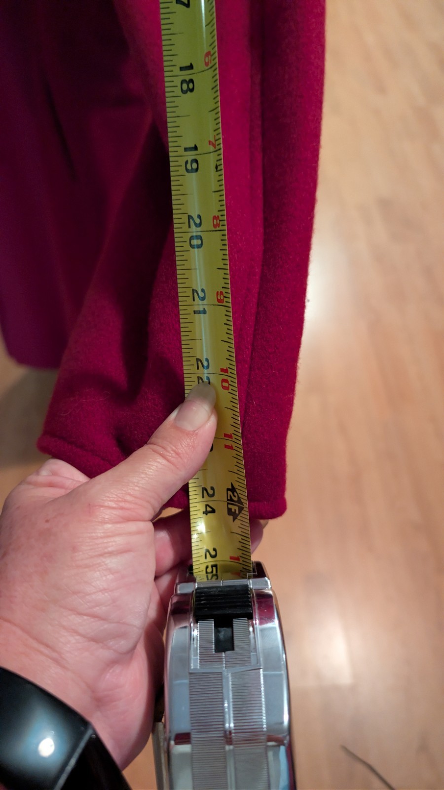 VINTAGE Ashley Scott 100% PURE WOOL Maxi Coat – Made in USA Raspberry Red (12)