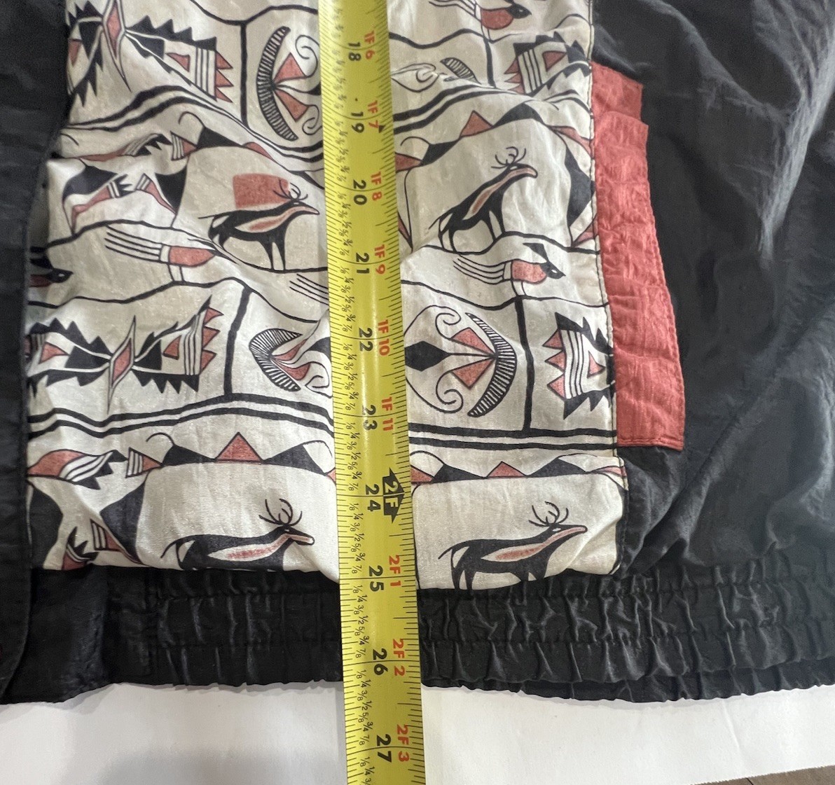 Pro Spirit VTG 90s Windbreaker Jacket Aztec Tribal Print Nylon Plus 2X