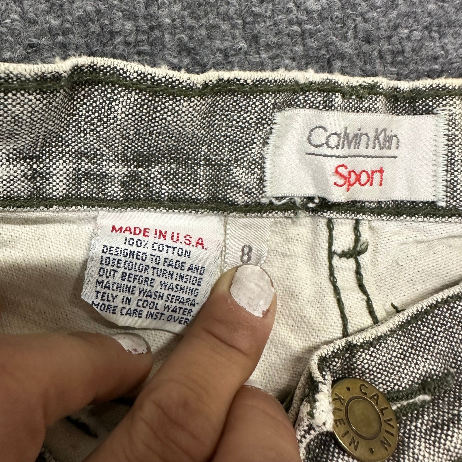 Calvin Klein Jeans Womens Size 8 Grey High Waisted Mom Tapered Vintage