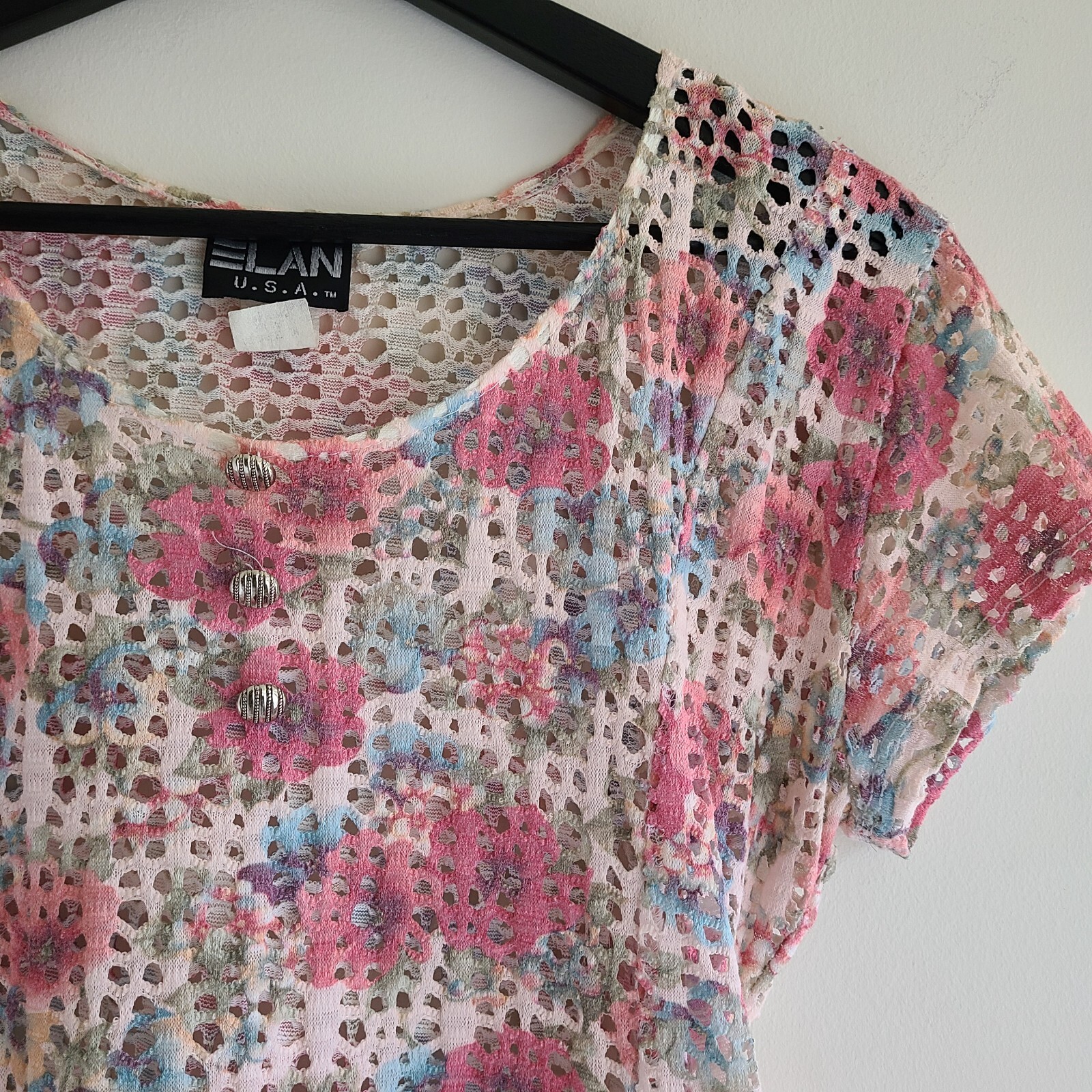 Vintage 90s Cutout Skater Dress Est sz S Pink Fairy Grunge Floral Whimsy