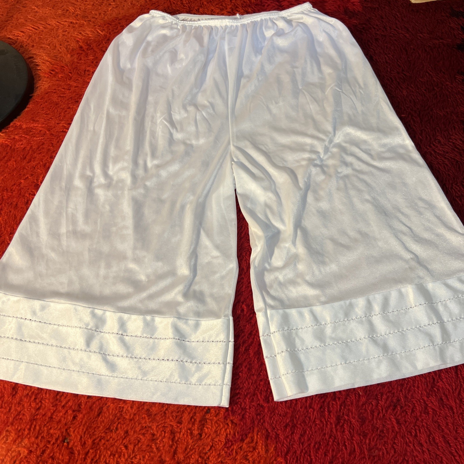 Vtg Velrose Silky Nylon Petti Pants White USA Made 2XL