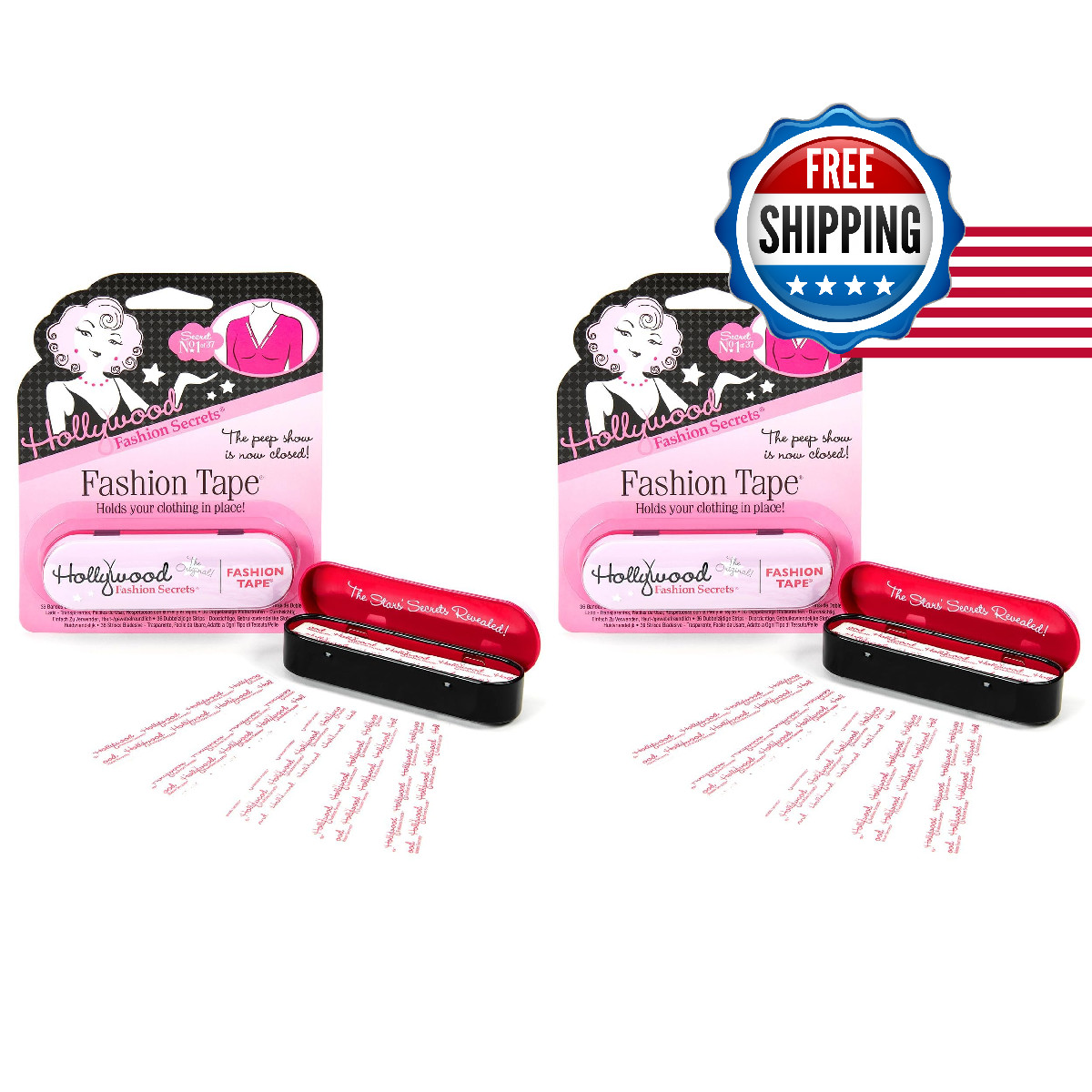 Hollywood Fashion Secrets The Original Double Sided Fashion Tape 72 Strips 52473