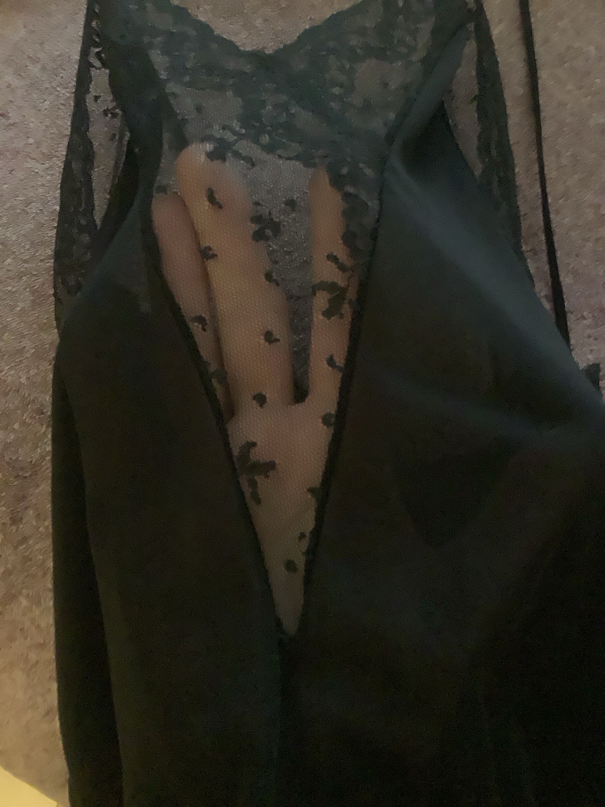 Ralph Montenegro Lingere Peignoir Black Lace Baby Doll Nighty And Robe Sz SM