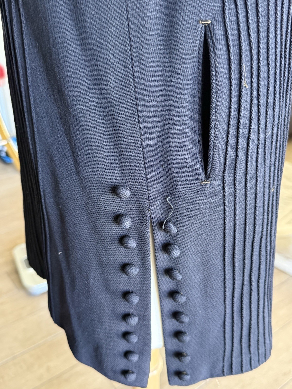 Vintage 1930s Women’s Swagger Coat Navy Blue Paramount Studios 30s Jacket