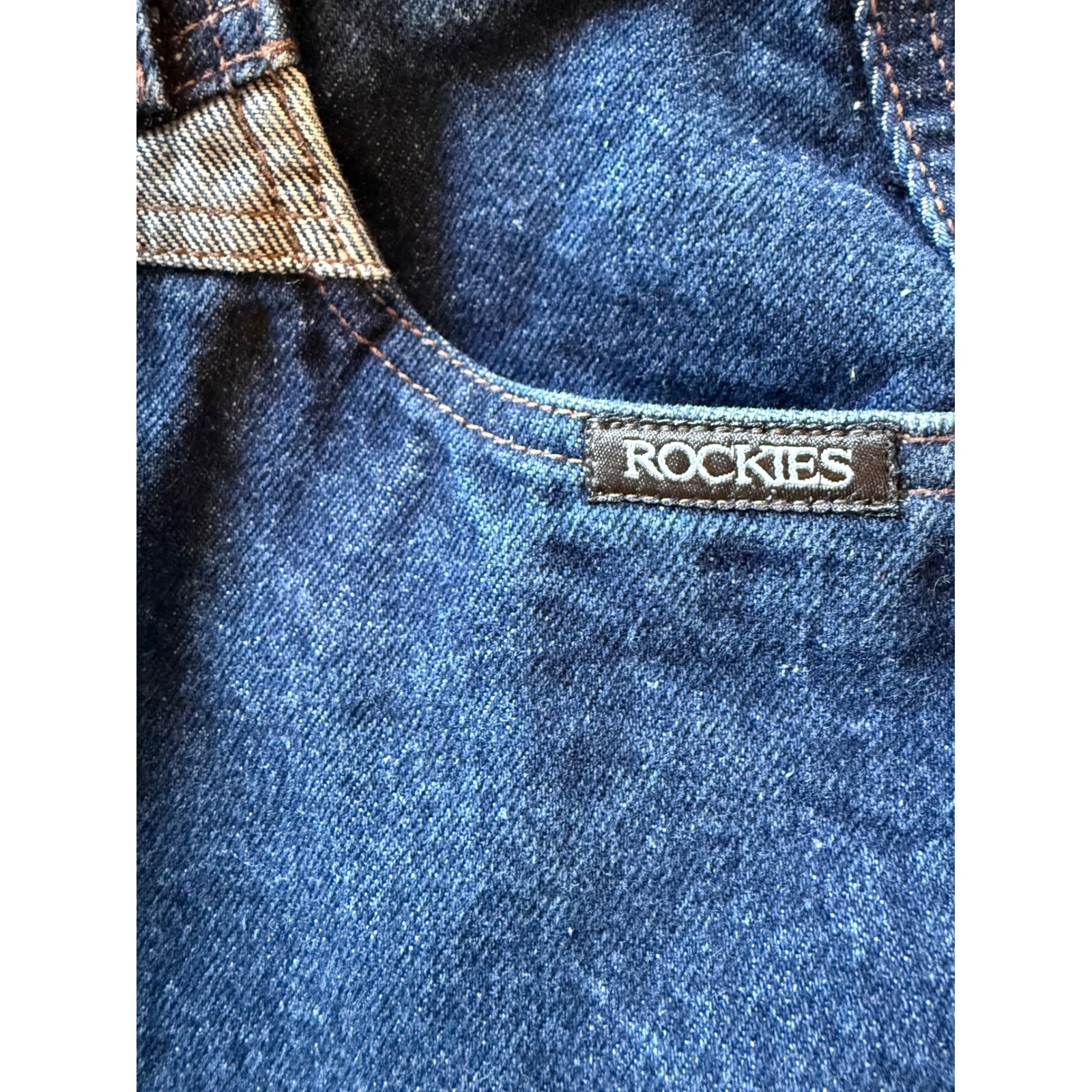 Vintage Rockies High Waisted Western Jeans Dark Wash Tapered Leg 19/20 38 x 36