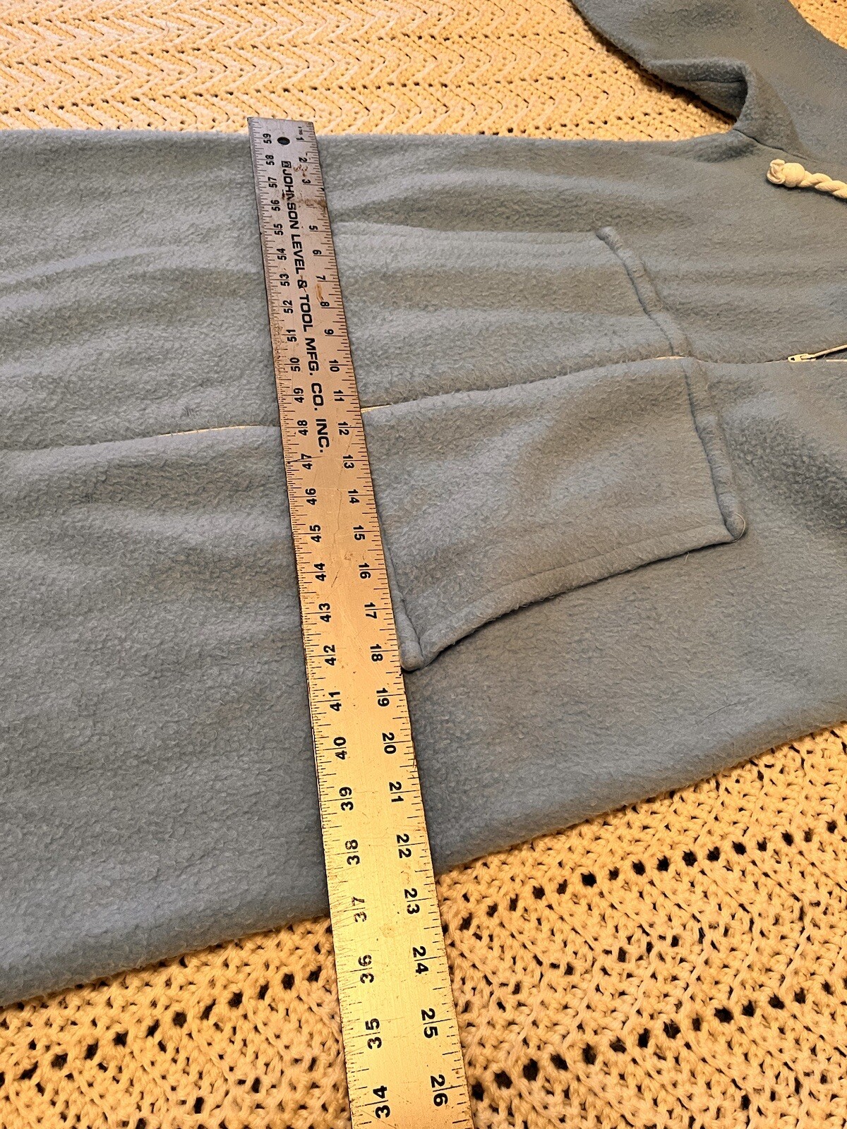 Vintage “At Home Wear” 1/2 Zip, Hooded, W/Pockets Robe/HouseCoat