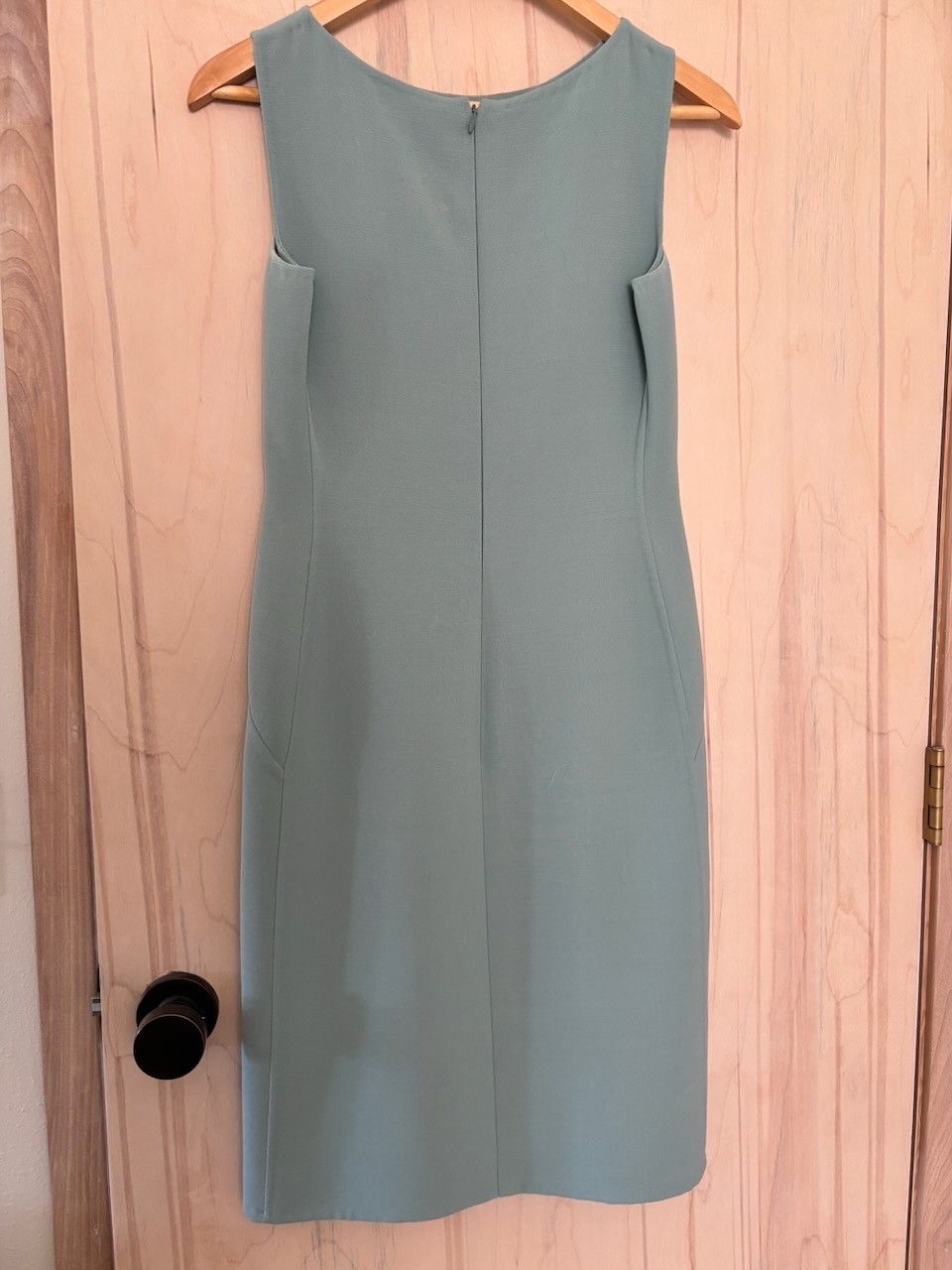 Oscar de la Renta 90s blue wool dress set