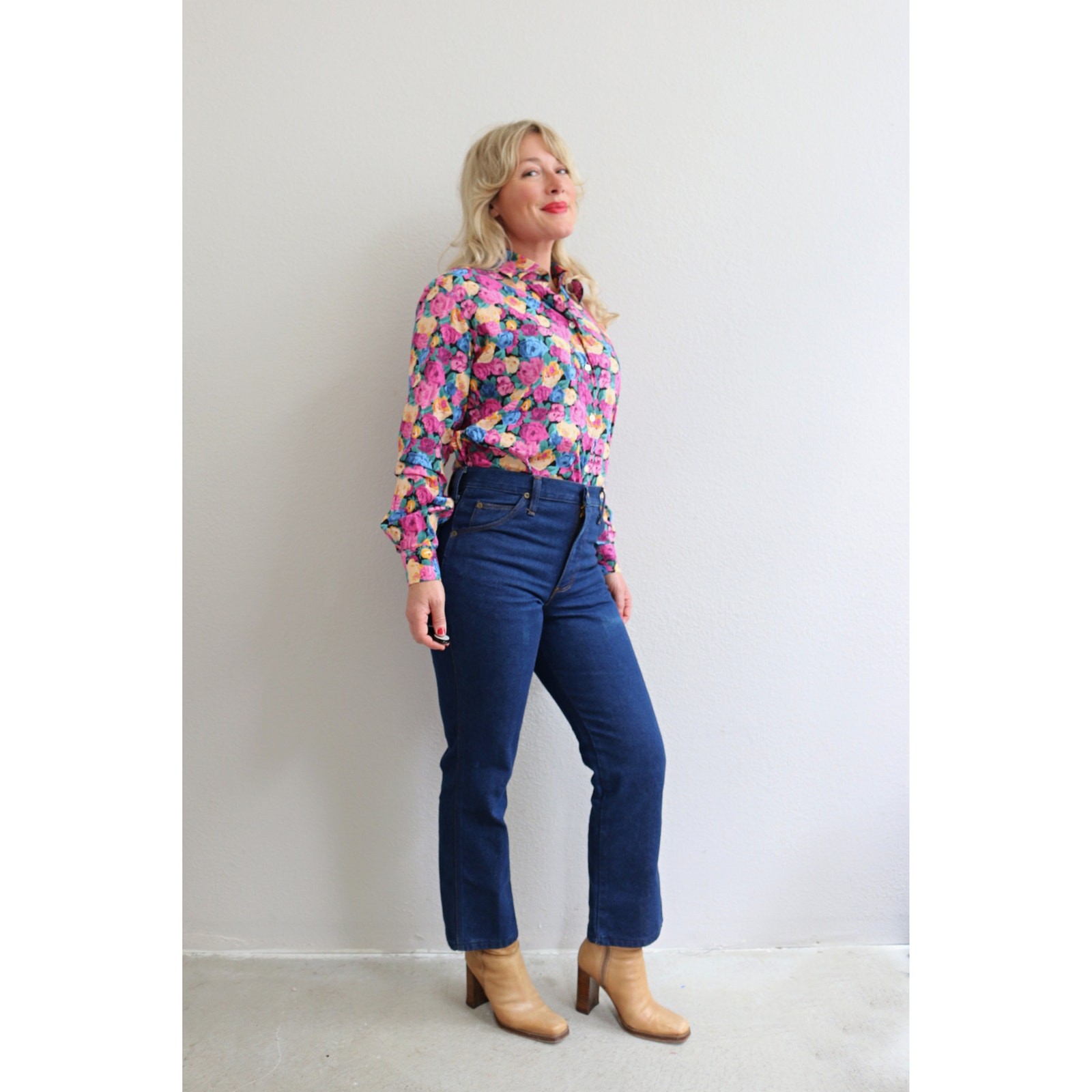 2000’s Vintage Maus & Hoffman Floral Blouse Women’s XS SM MD Liberty Art Fabrics