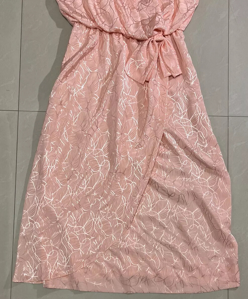 Henry-Lee Dress 80s Jacquard UnionMade Pink Size 10