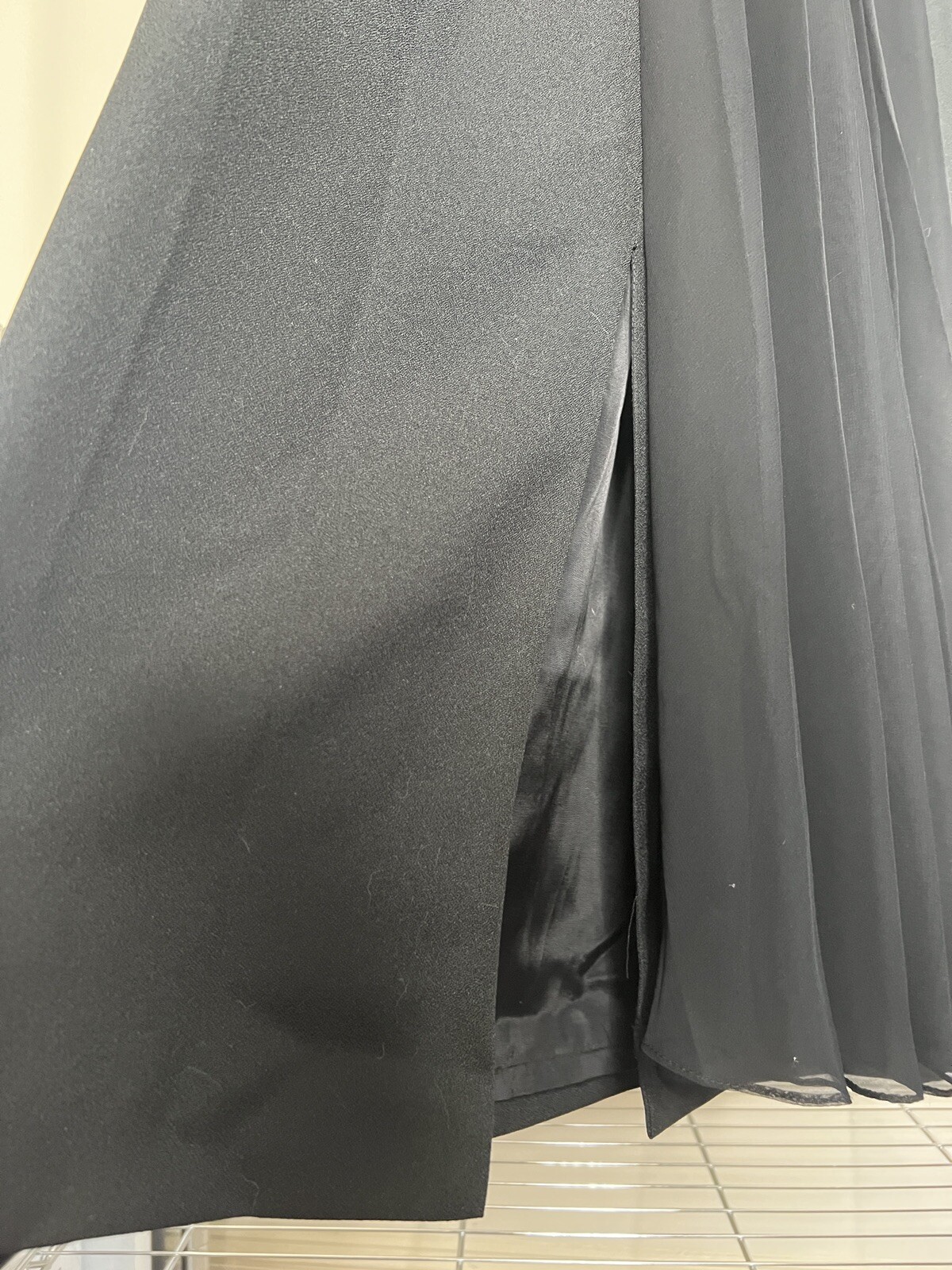Vintage HW Collections Sz 10 Black Formal Sheath Dress Sheer Sleeves Big Bow 90s