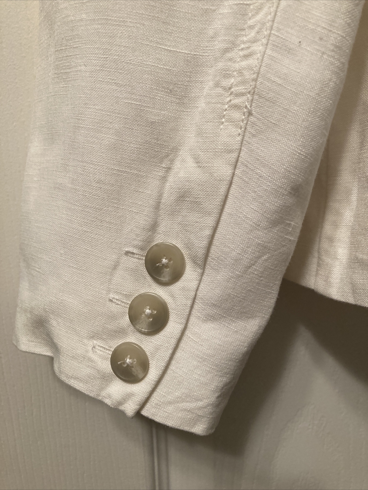 Vintage Kate Hill Size 8 Button Up Long Sleeve Jacket, Linen