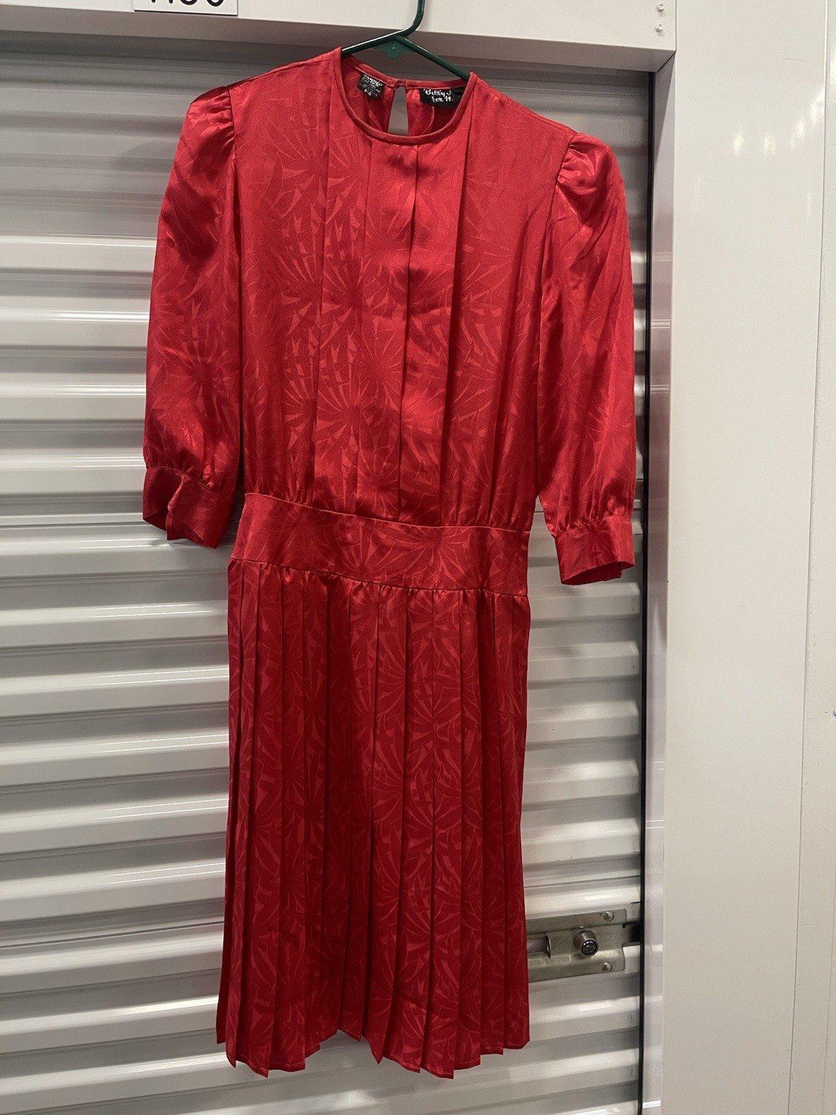 Vintage Billy Jack For Her Red Dress 9/10 Pleated 80s 90s Retro Party