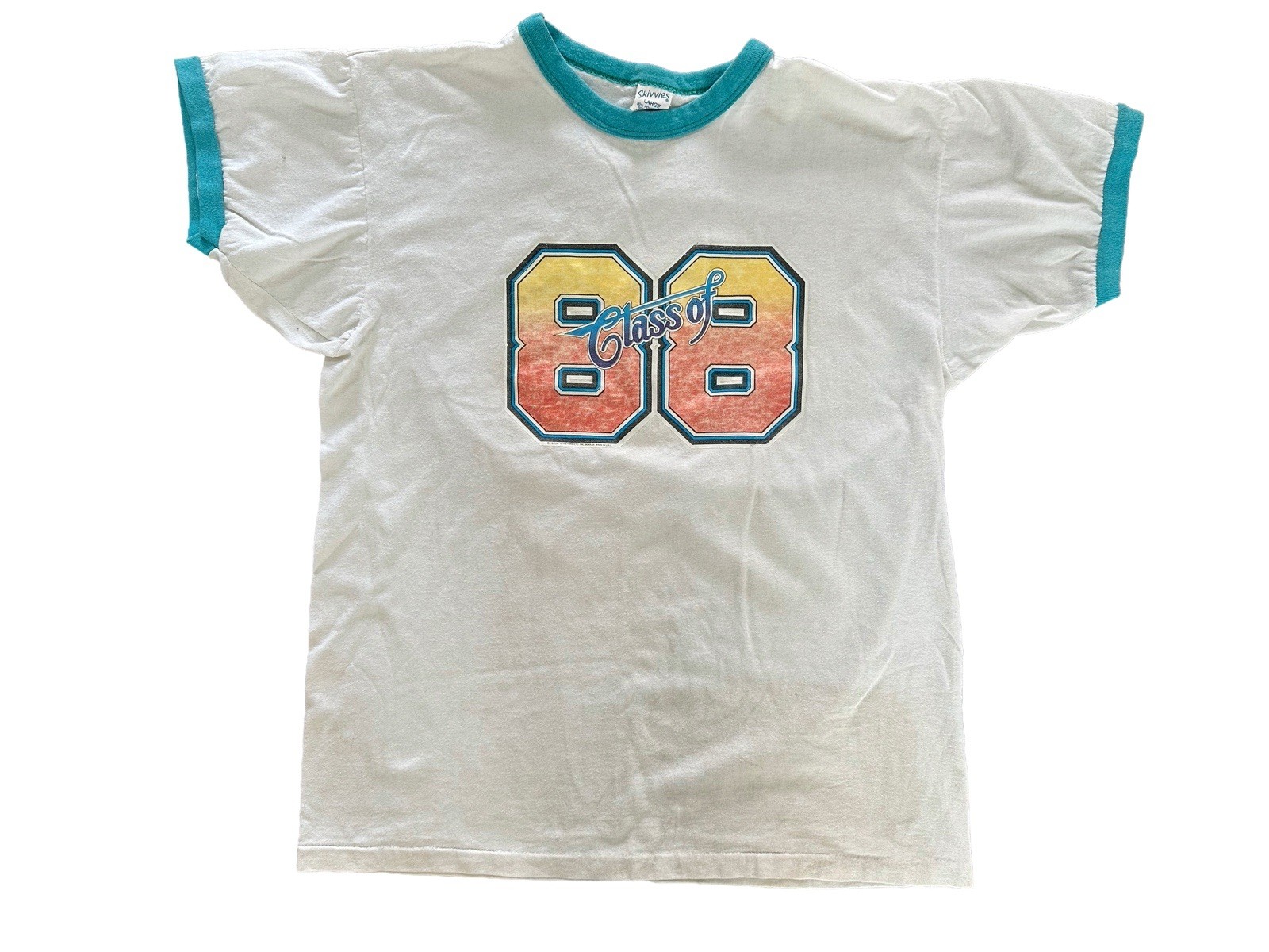 Vintage Class Of 1988 Skivvies Ringer T Shirt Factors Etc Women’s Large
