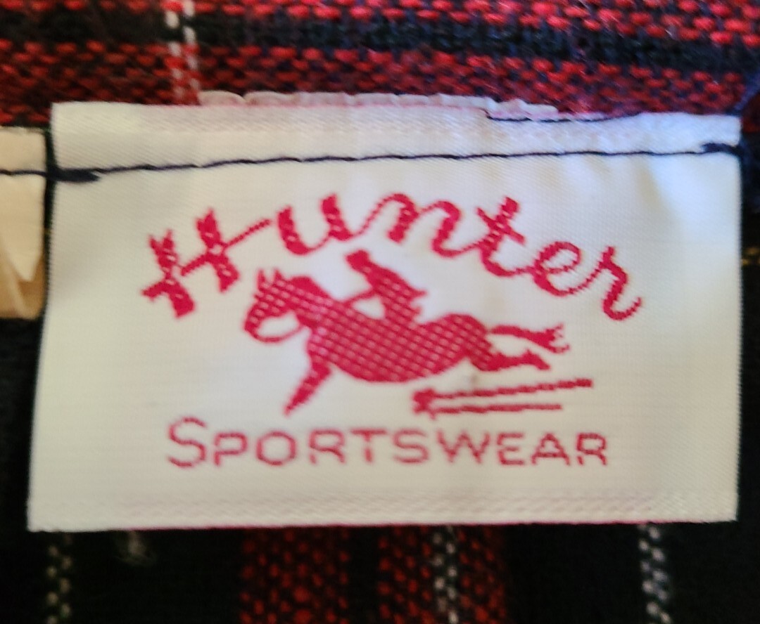 Vintage Hunter Sportswear Wool Plaid Tartan Skirt Kilt Womans Size 8