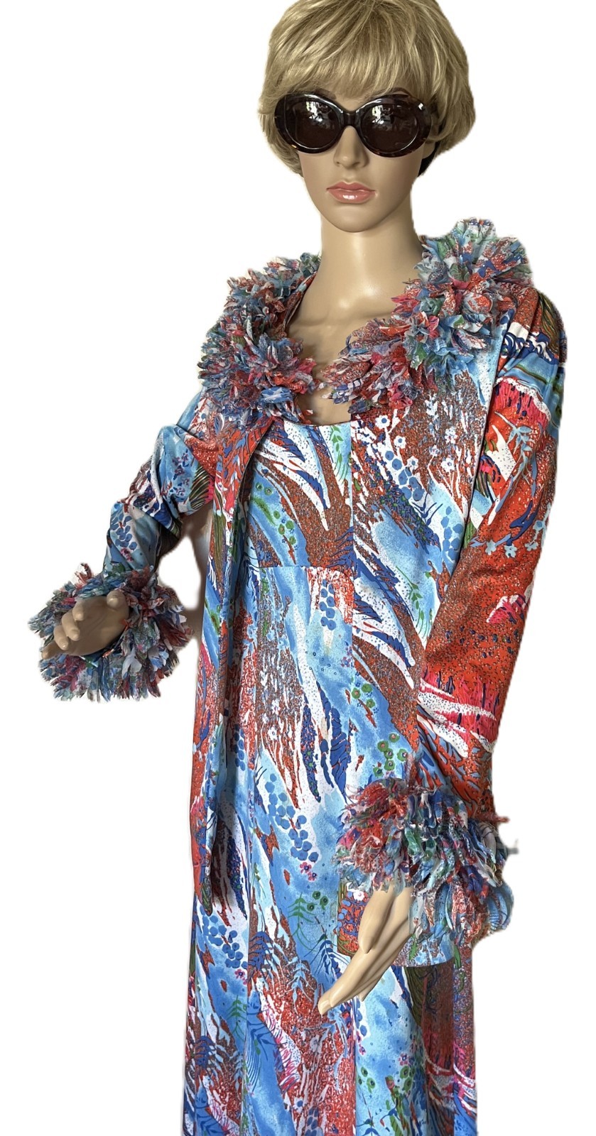 Fabulous Don Luis de Espana Sleeveless Maxi Hostess Gown w/Jacket Set Size 12/M