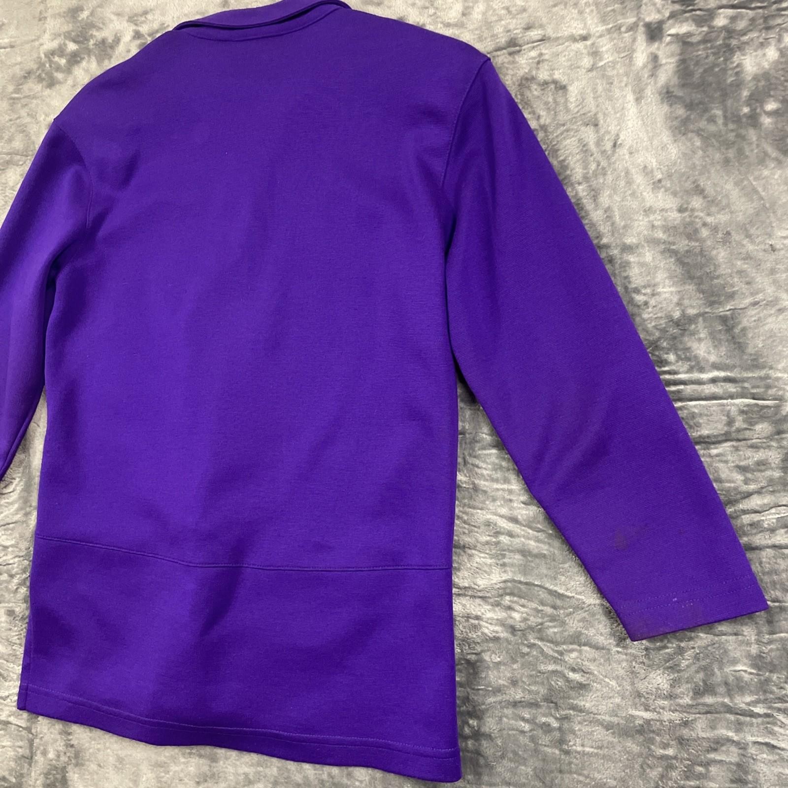 Vintage CLIO Purple Knit 2 Pc Suit Set Jacket Pants Women Small Made USA EUC