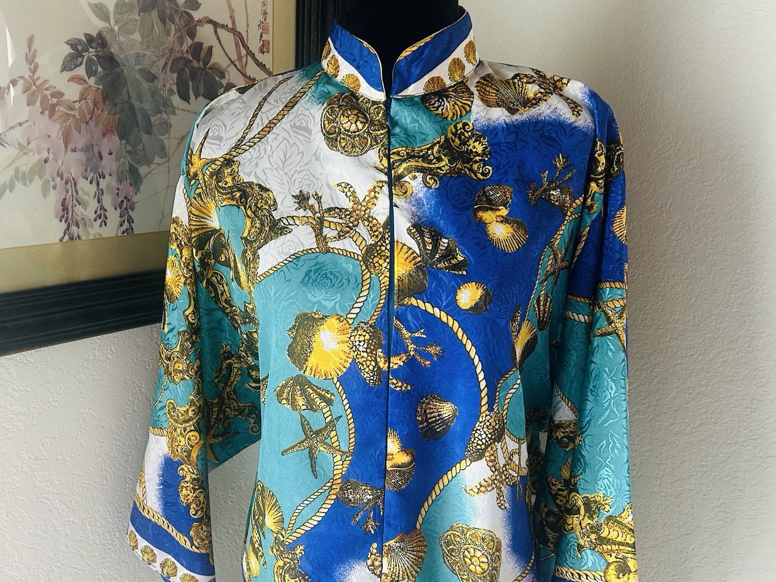 Vintage ‘Santé Classics’ 1980s kaftan lounge dress one size fits most Costal