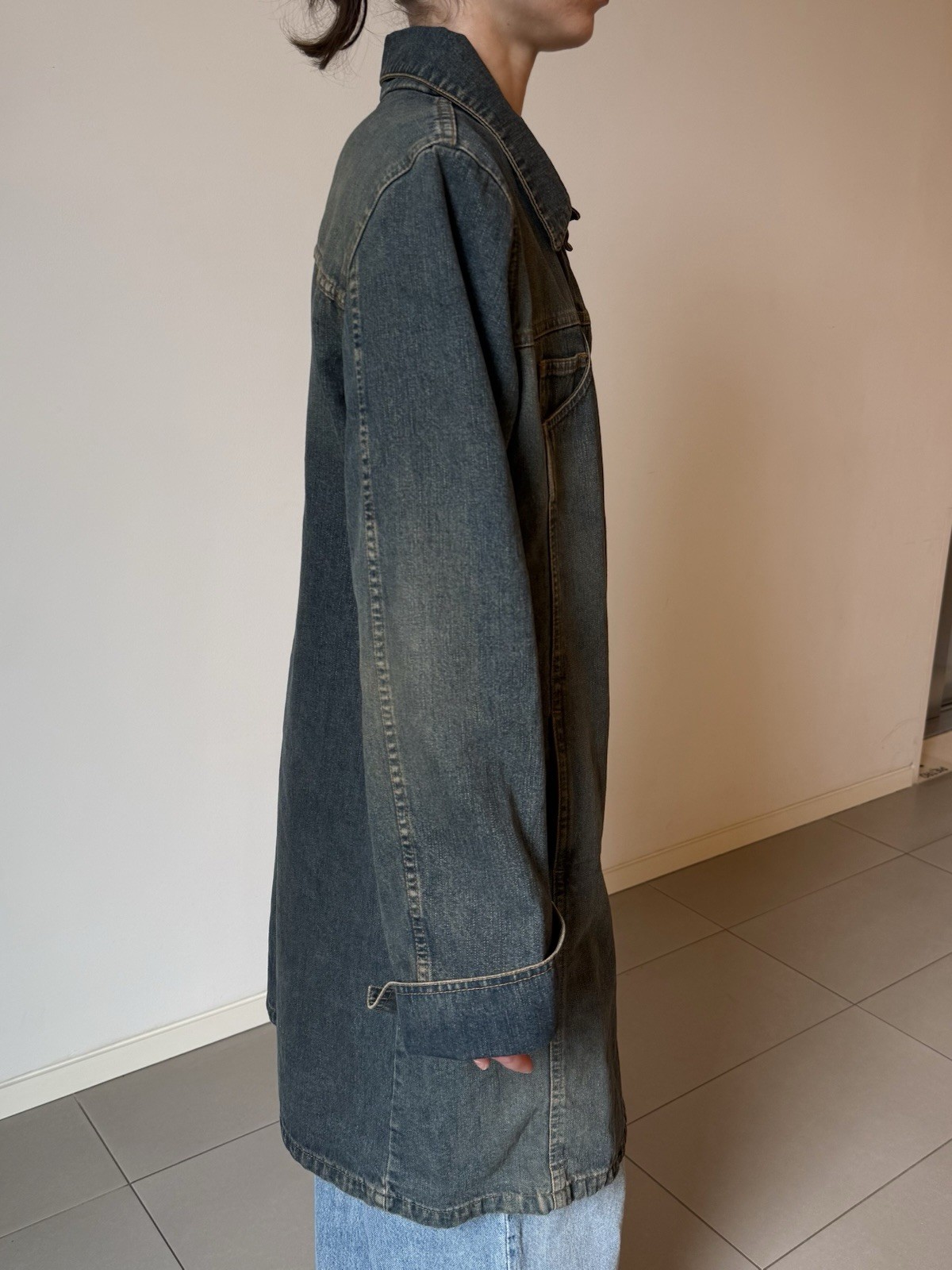 DDP Vintage 2000s Just Cavalli Womens Denim Long Jacket Washed y2k size 30/44