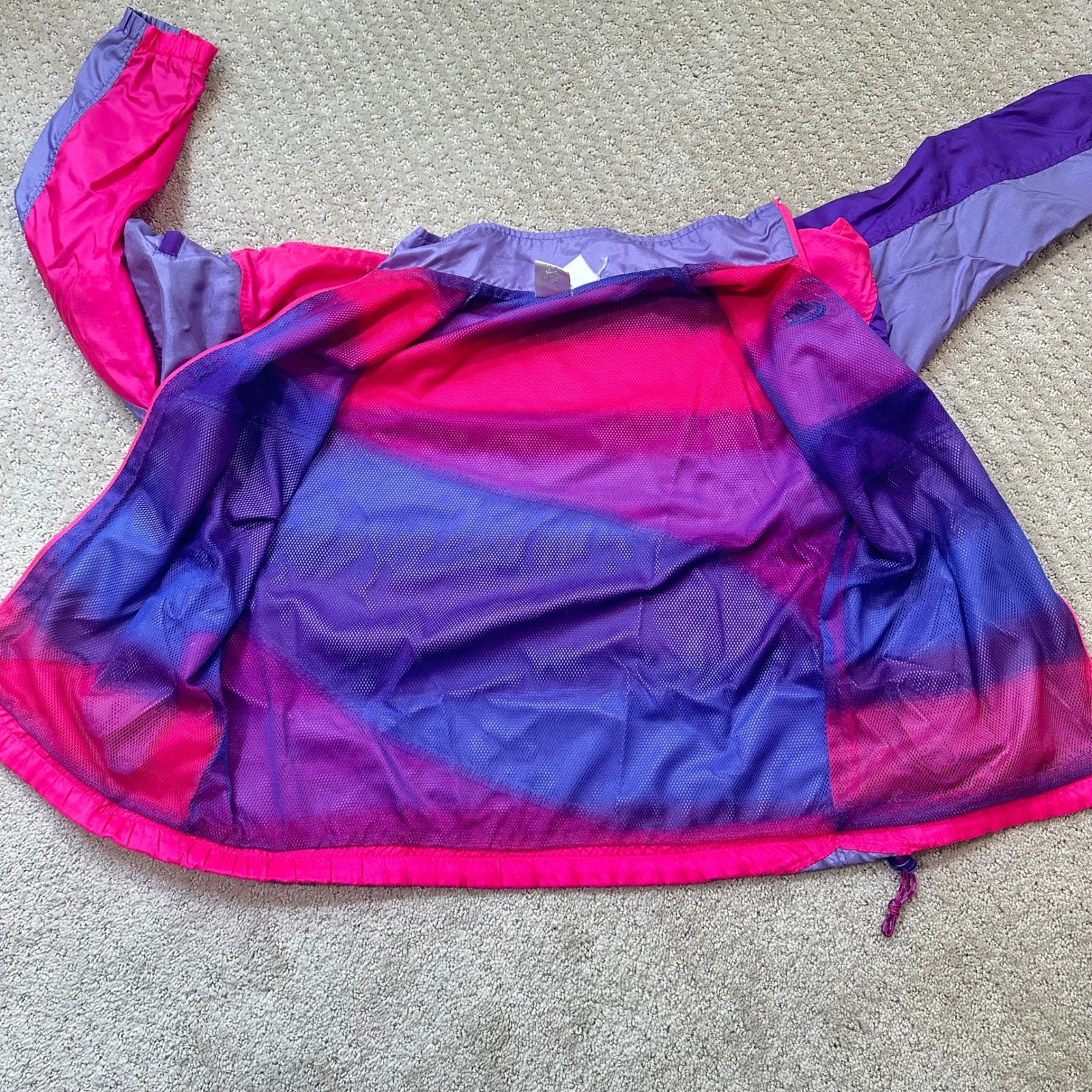 Vintage Nike Track Suit Womens Medium 10-12 Neon Pink Windbreaker Pants 80s 90s
