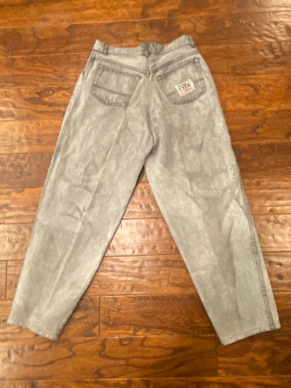 Vintage Get Used By Elie High Waist plaid Patches Hip Hop Mom Jean 30 Retro boho