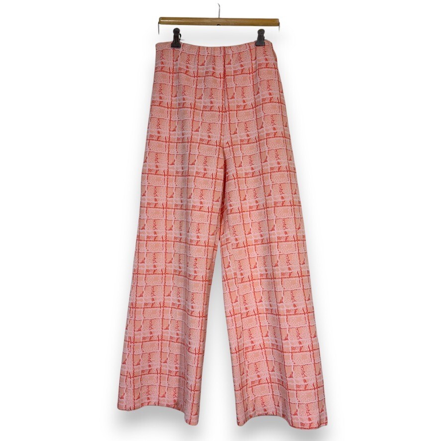 Vintage Pants Suit Medium Orange 2 Piece Set Blazer Jacket Retro
