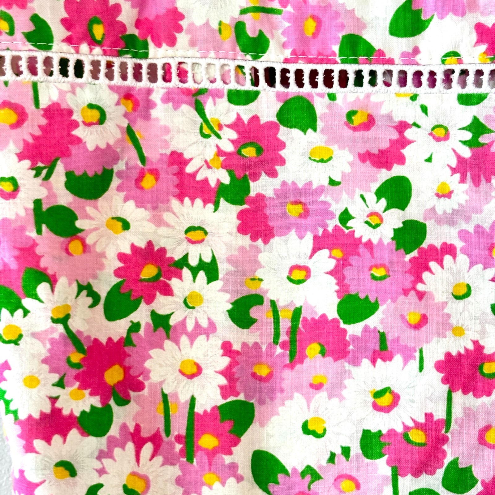 VTG Lanz Originals Pink Floral Dress Cottagecore Dress Sundress sz S/4 DARLING!