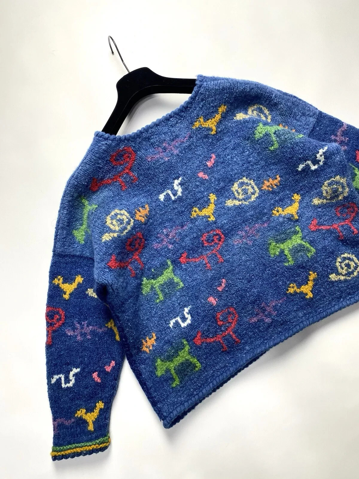 Amano RARE Archive Vintage Knit Sweater 80s–90s Geometric Patern – Size S–M