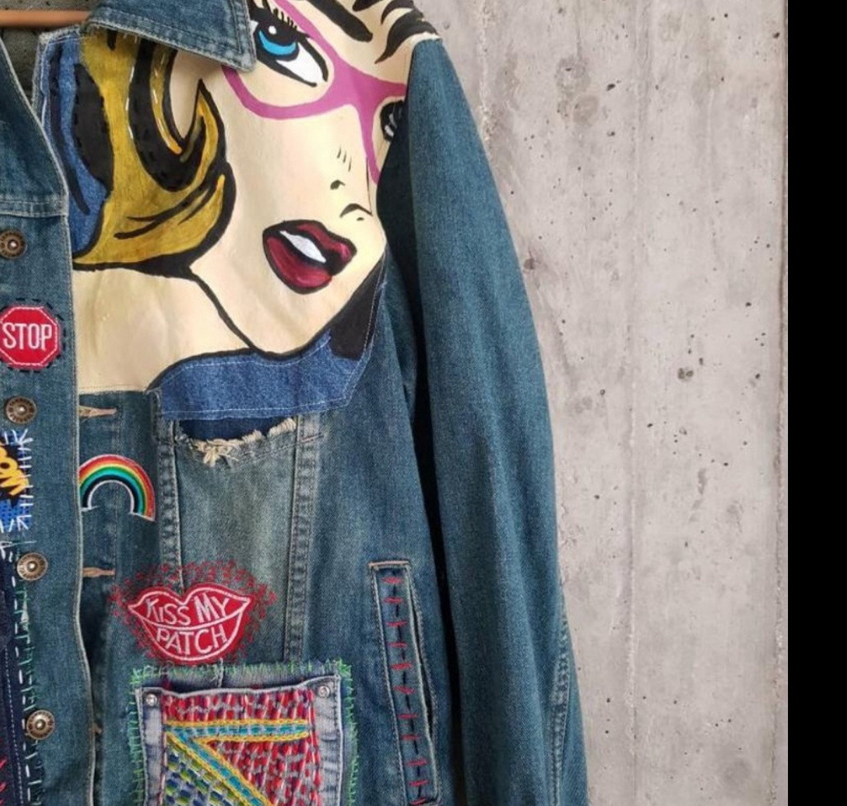 One Of A Kind – Hand Painted HANDMADE Vintage Denim 90’s Levis Lee Diesel