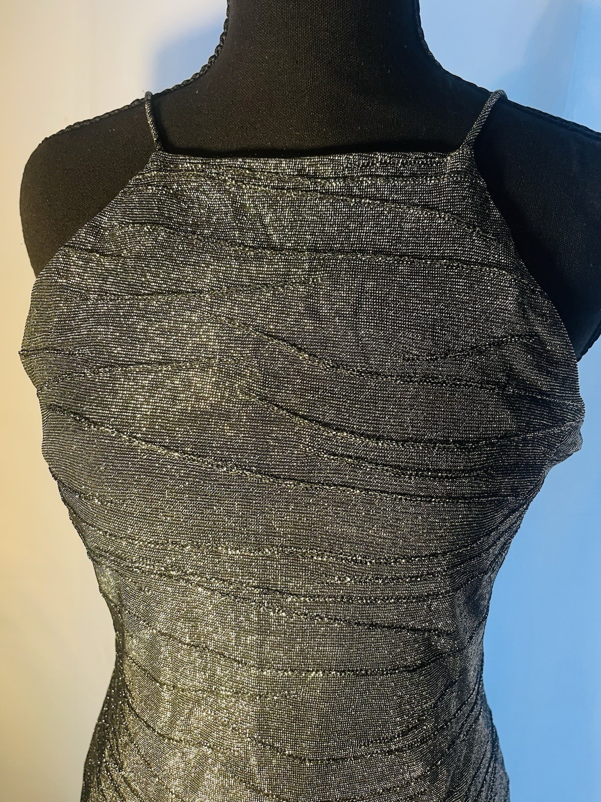 Vintage De-Laru Long Silver Dress