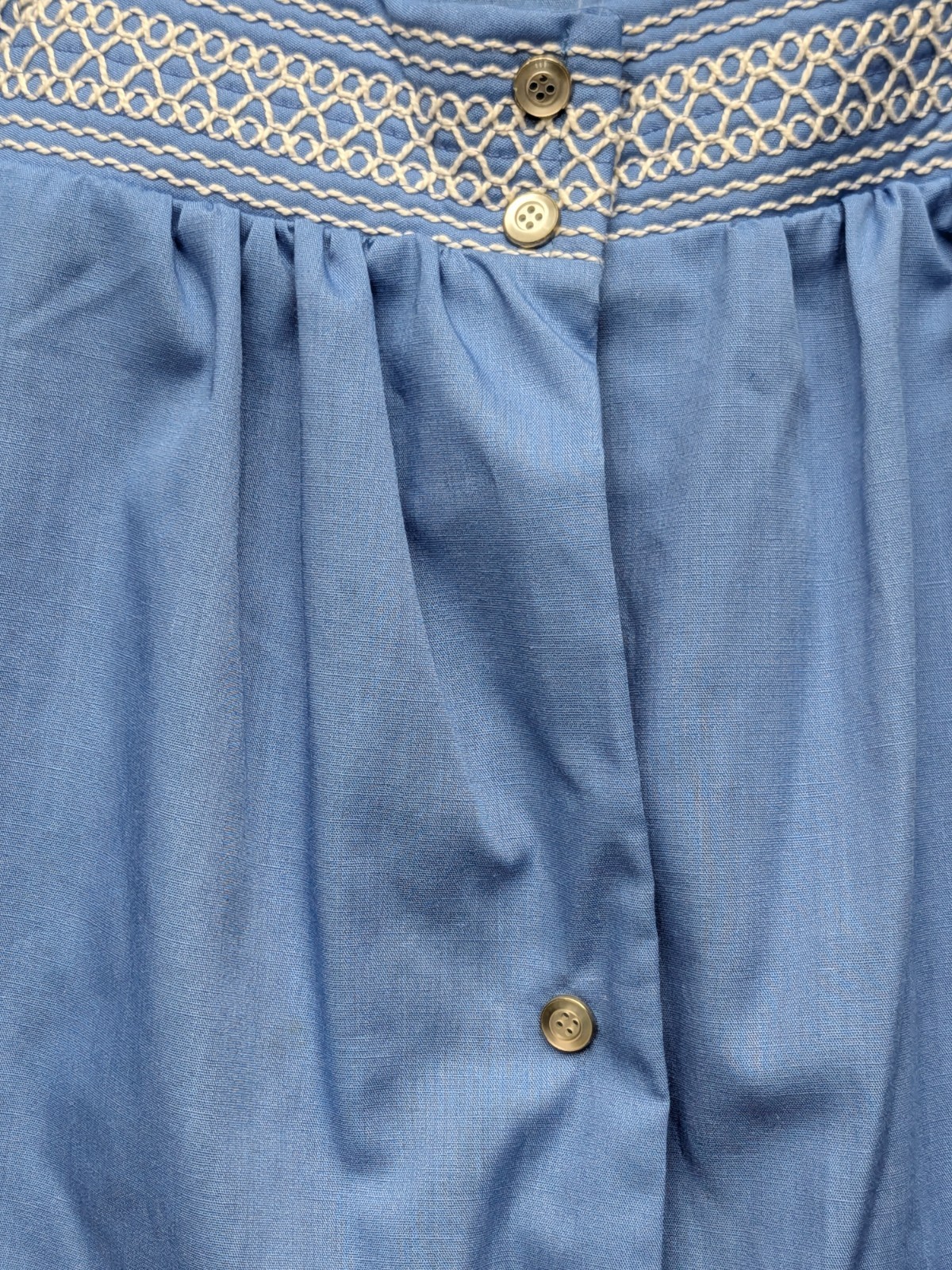 Vintage Cottage Core Housecoat Lara Dee Embroidered Granny Grandma Core 2XL
