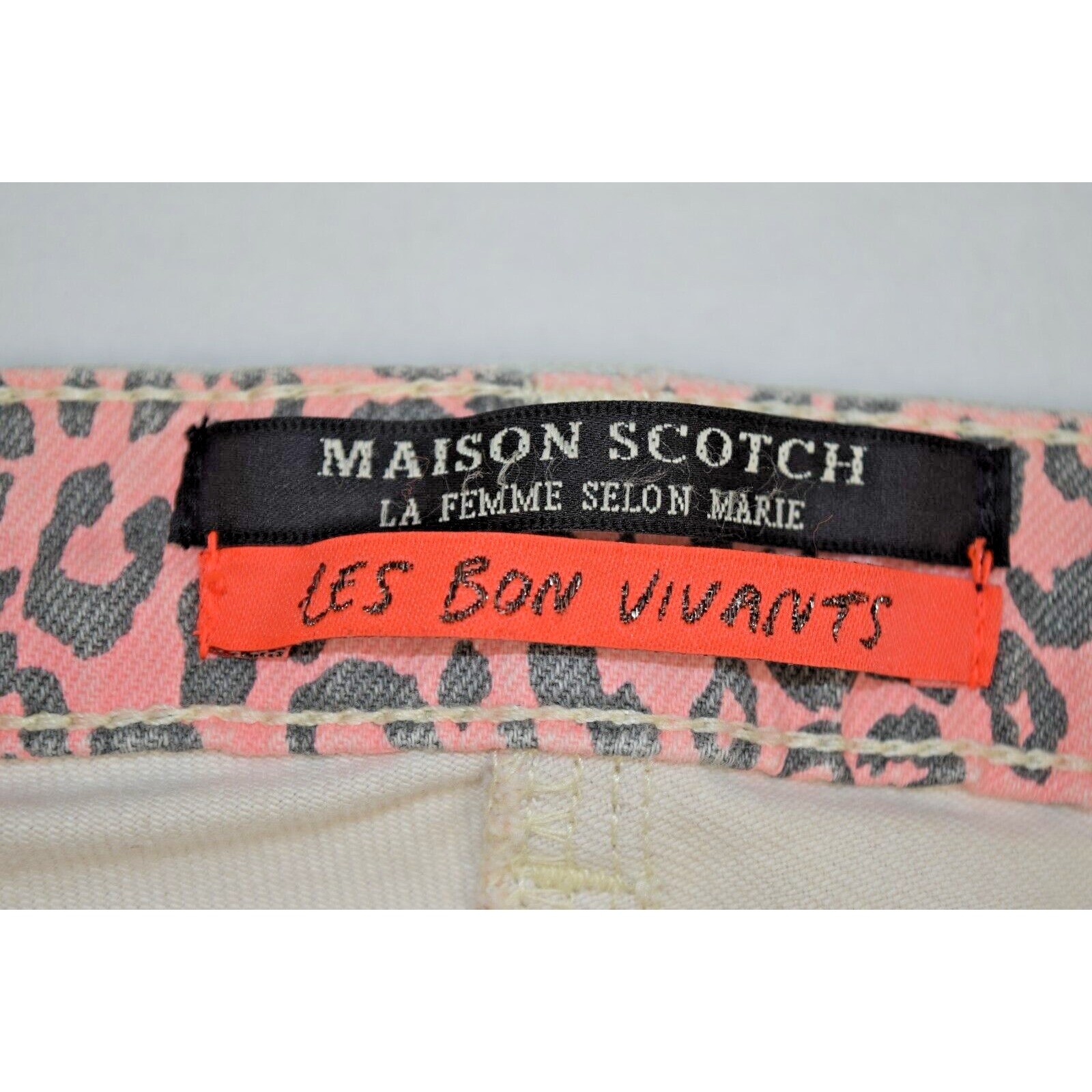 Vintage Maison Scotch Pants 28 x 29 S/M 90s Purple Orange Geo Shapes CottonBlend