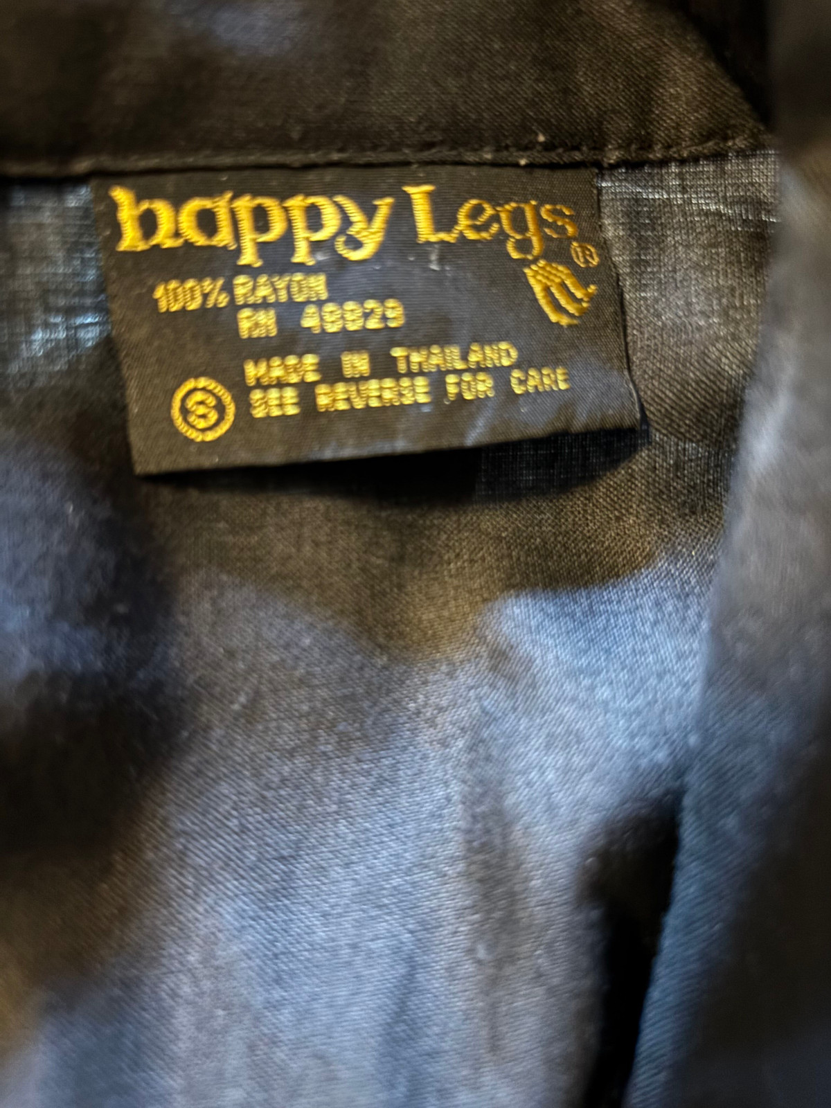 Happy Legs Vintage black short sleeve collared button up belted Romper sz S