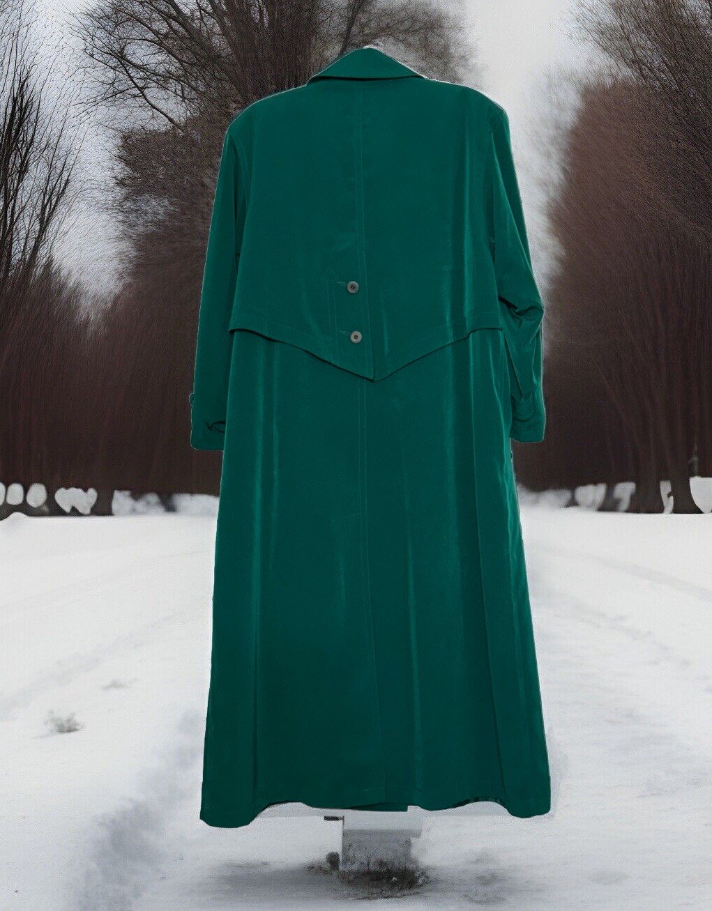 Vintage Misty Harbor Rare Made In Russia Trench Coat Woman Sz 14 Full Zip Liner