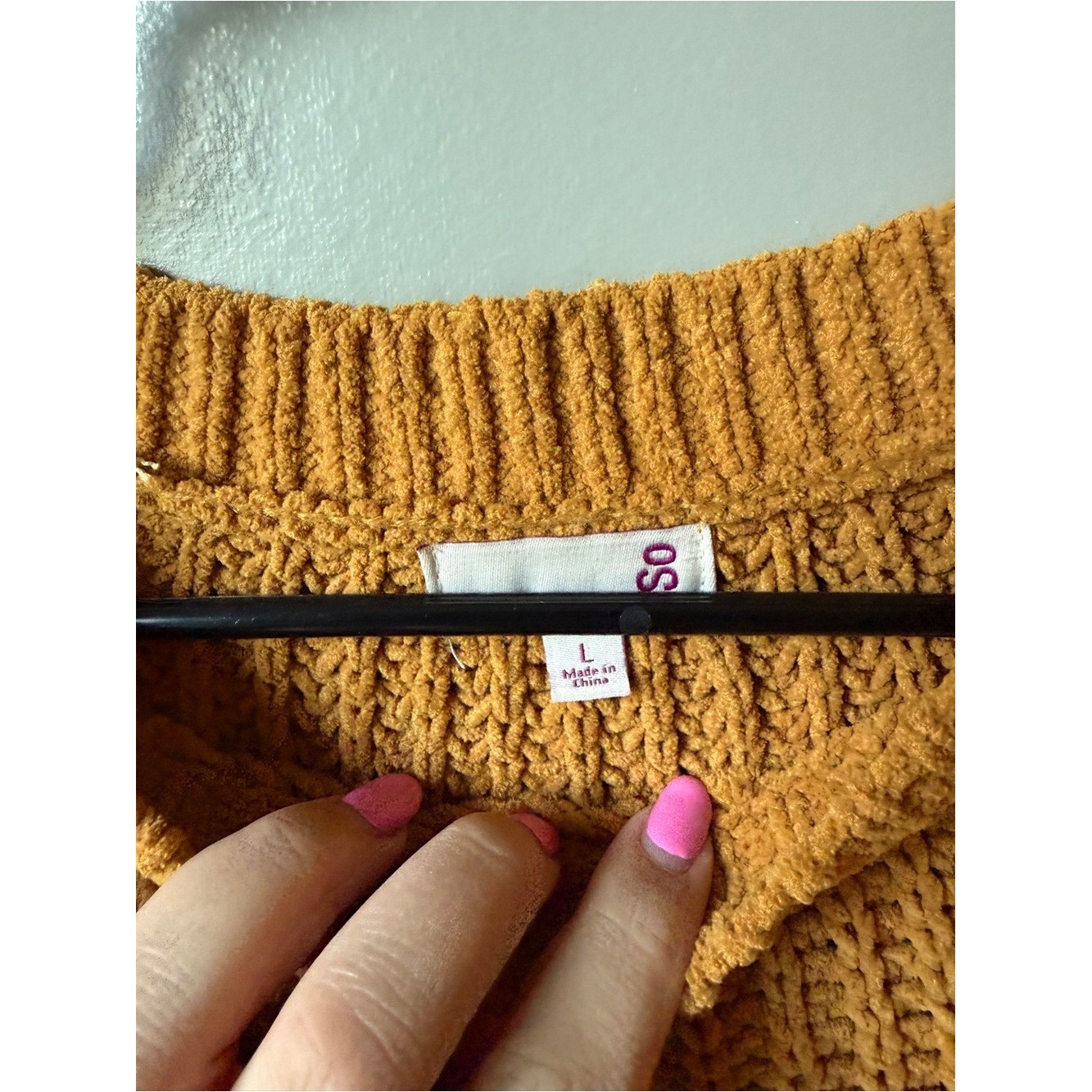 Chenille Chunky Knit Sweater Women’s Large Cozy Boho
