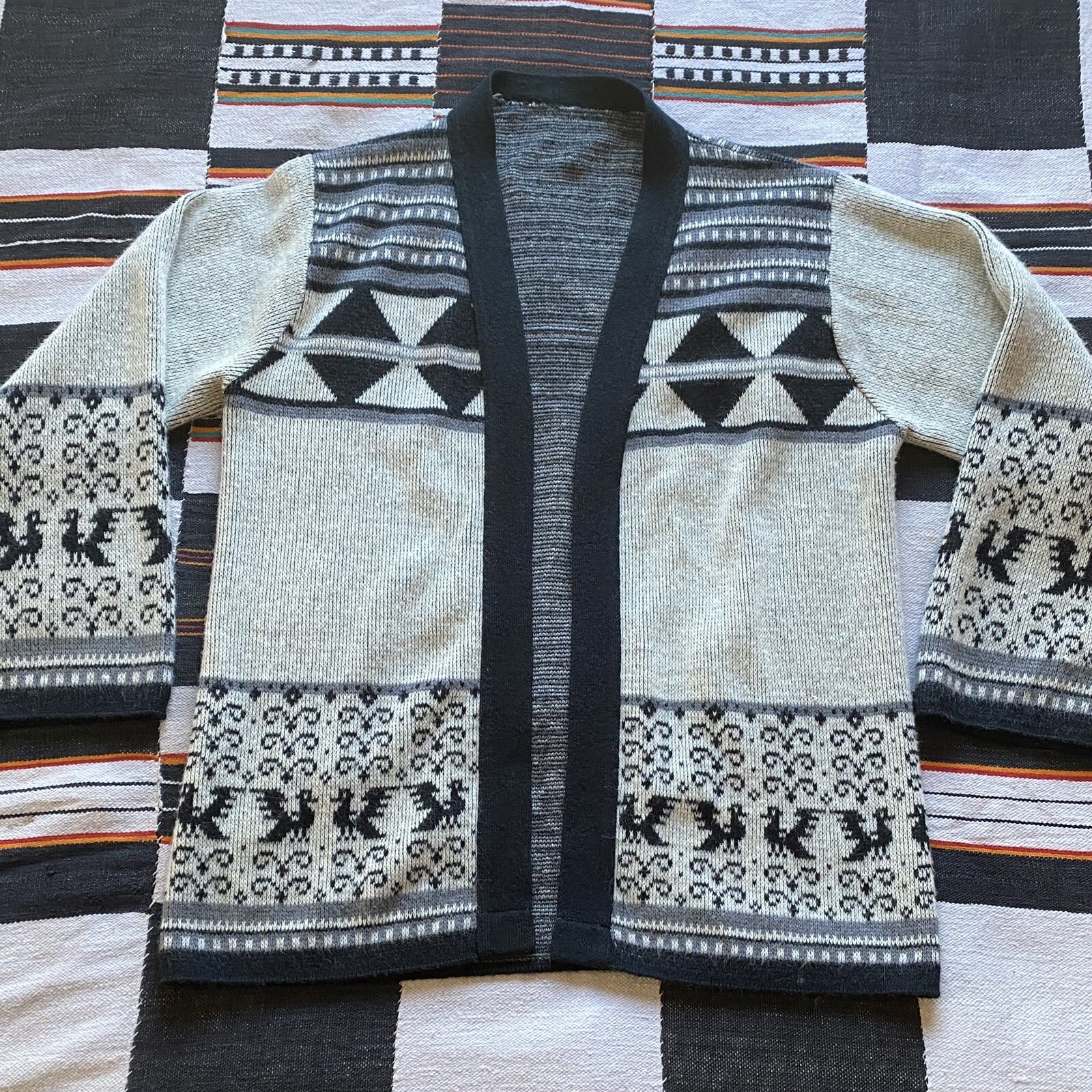 Vintage Billie Jo Winter Open Cardigan Sweater. S/M. USA. Early 80’s. Kimono.