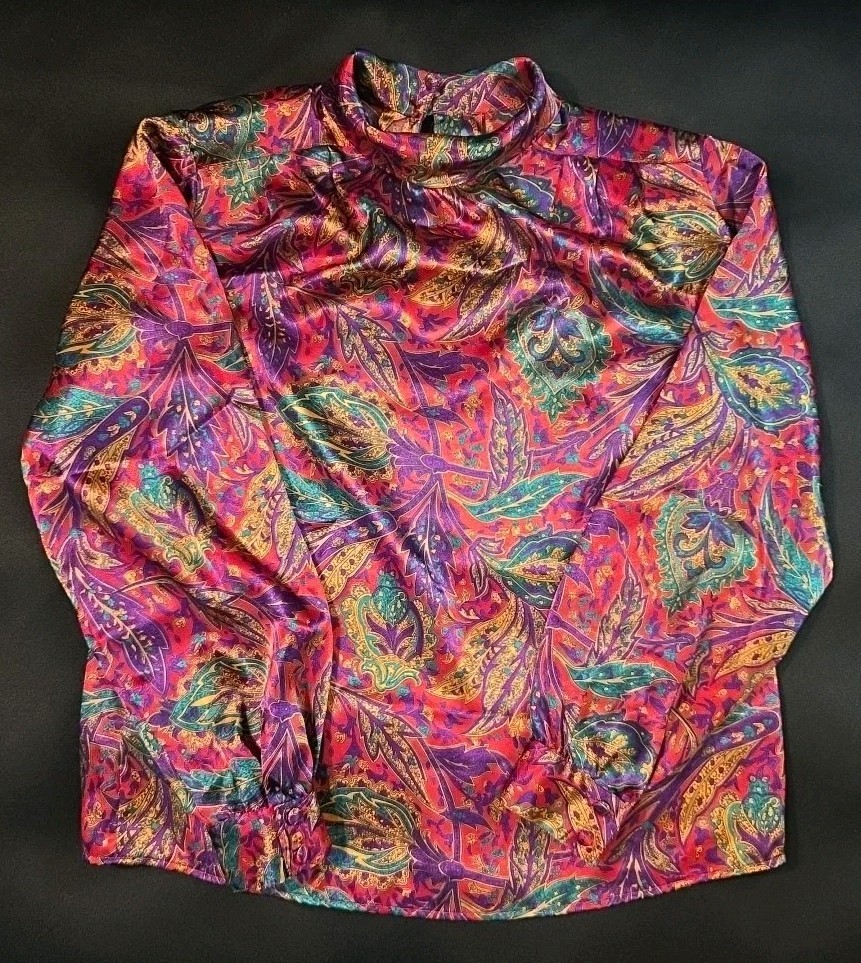 Vintage Notations Petite Blouse – Size 10