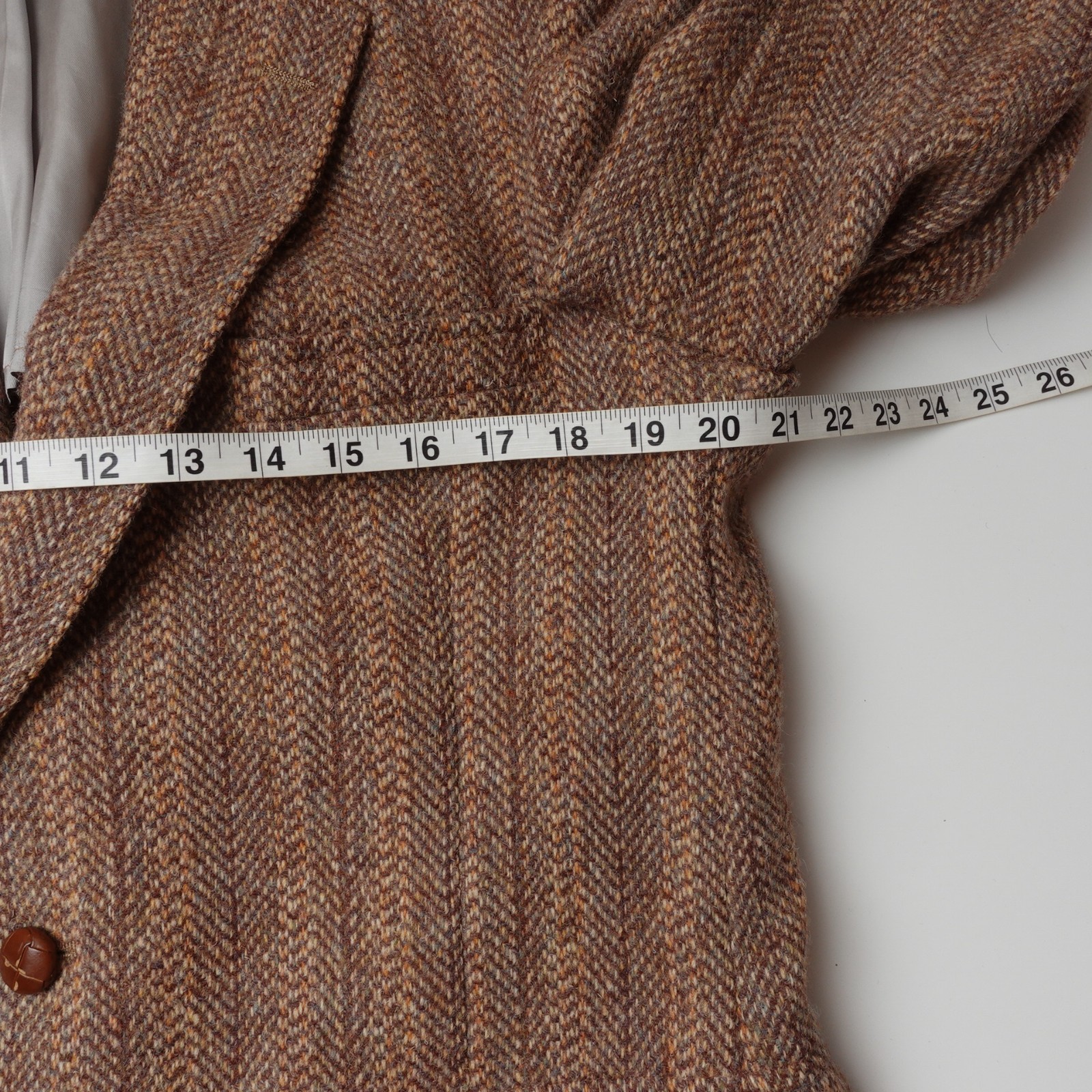 Harris Tweed Blazer Land’s End Charter Collection Herringbone Wool Jacket 42 R