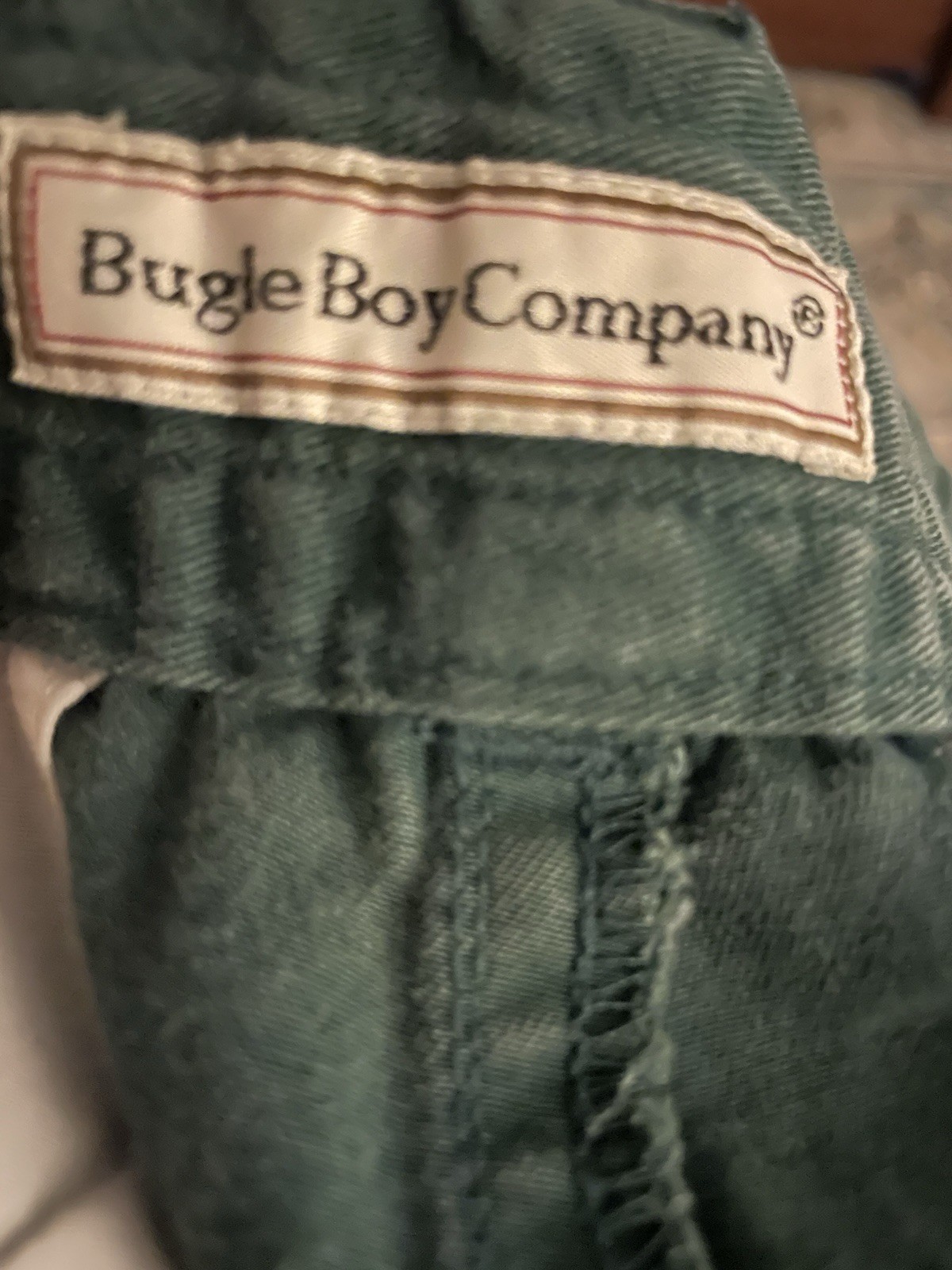 Vintage Retro Bugle Boy Co high waisted women’s Green Jeans Size 34×32 (18)